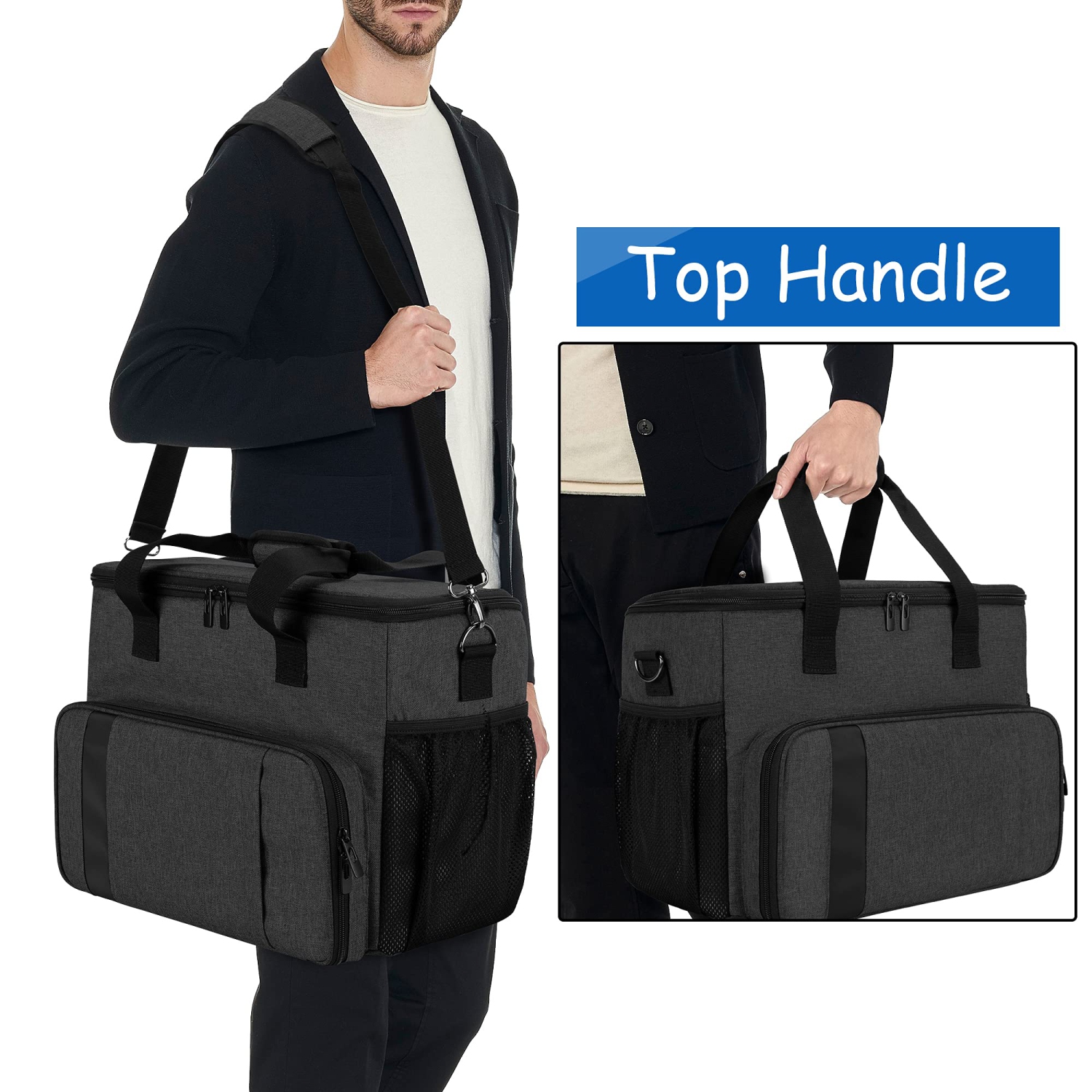 Étui de transport compatible avec PS5, PS4, PS4 Pro, Xbox Series S, Xbox One/One S/One X et Xbox 360, sac de transport pour console de jeu, manette,