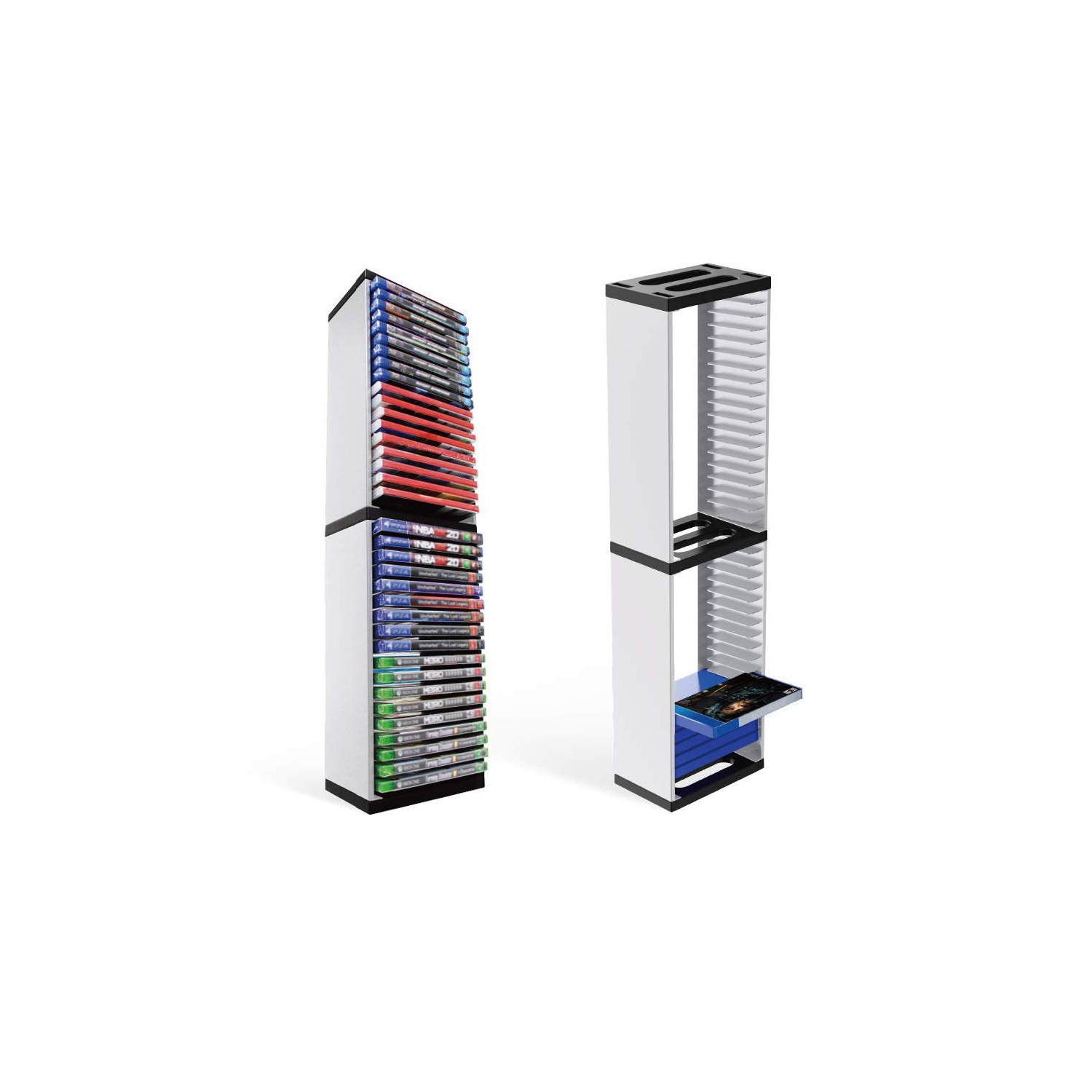 Boîte de rangement pour jeux de console PS5 Nintendo Switch, tour de rangement pour Nintendo Switch, support pour boîte de cartes de jeu Xbox