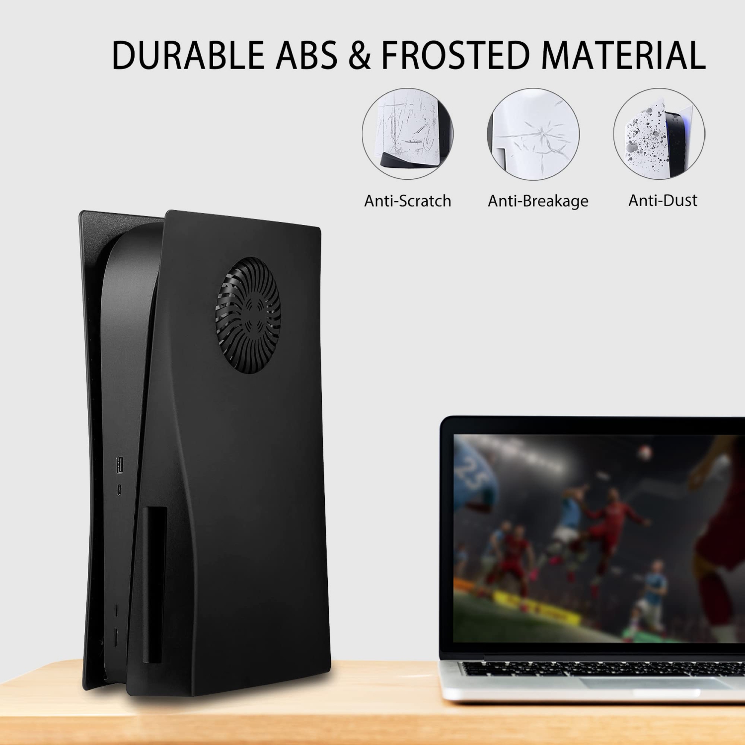 Façades PS5 avec coque rigide et antichoc pour plaque de protection de la PlayStation 5 édition disque DOBEGDELOU PS5 Co