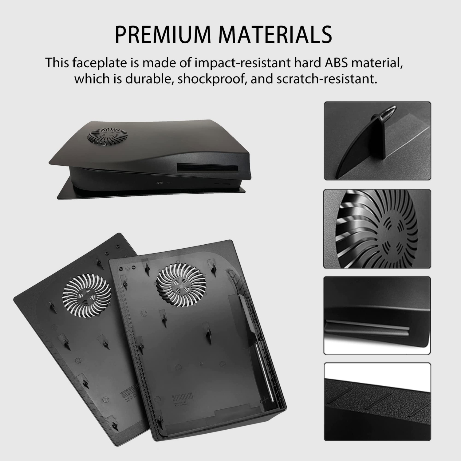 Façades PS5 avec coque rigide et antichoc pour plaque de protection de la PlayStation 5 édition disque DOBEGDELOU PS5 Co