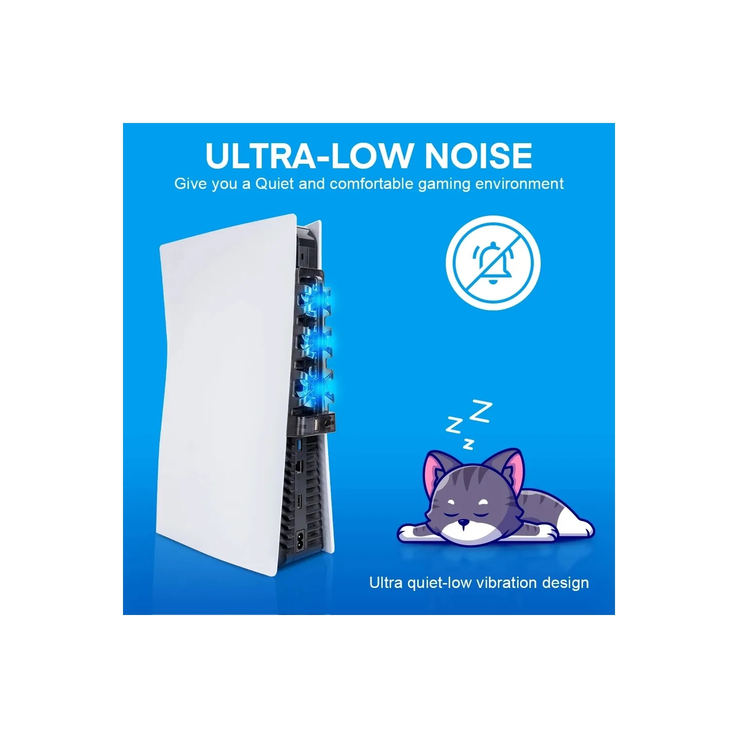navor Cooling Fan Compatible with PS5, Heat Dissipation 3 High-Speed Fans Compatible with Playstation 5 CFI-1000A& CFI-1000B Console.