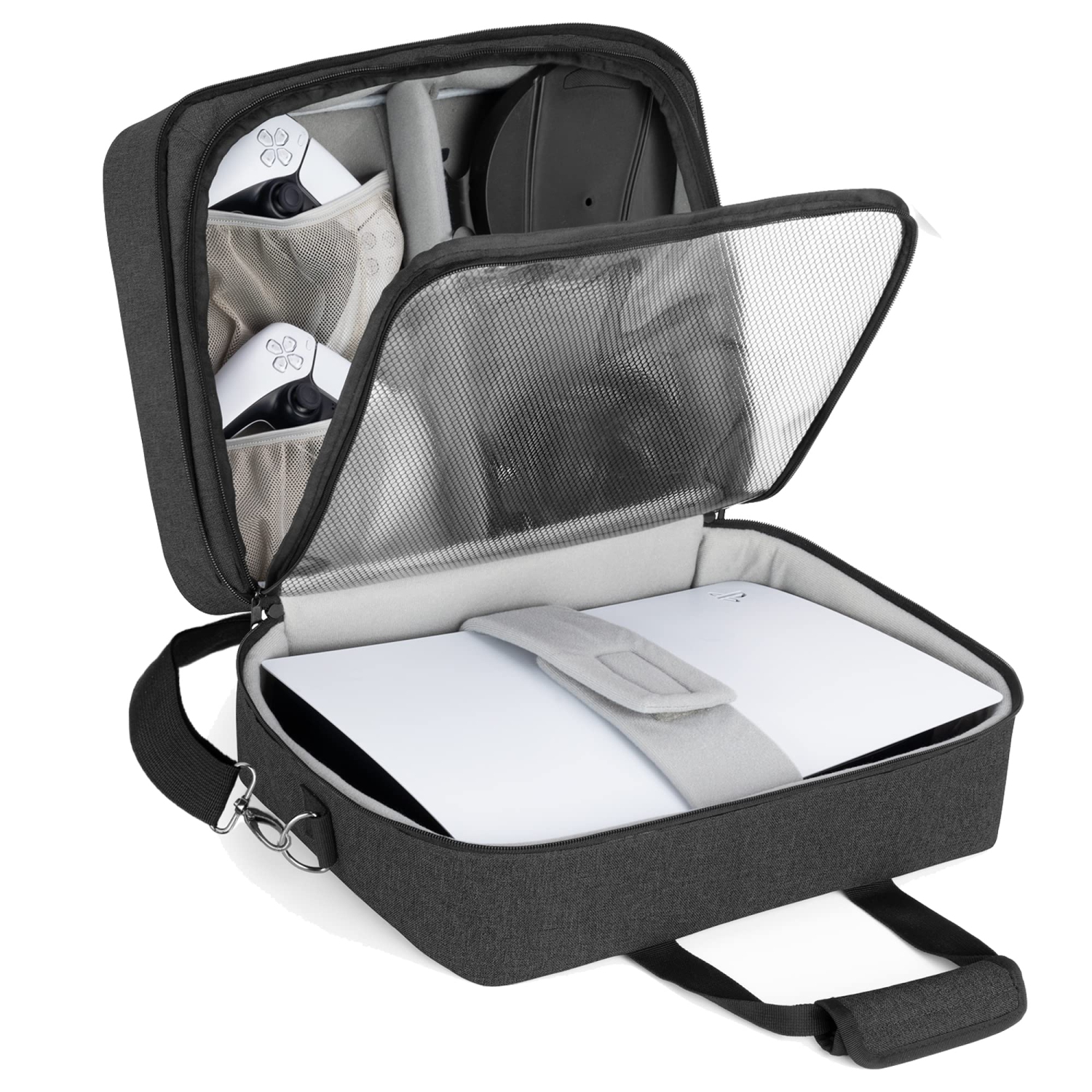 Trunab Gaming Console Bag Compatible with PS5/PS4/PS4 Pro/PS4 Slim/Xbox One/Xbox One X/Xbox One S, Portable Travel Handbag w