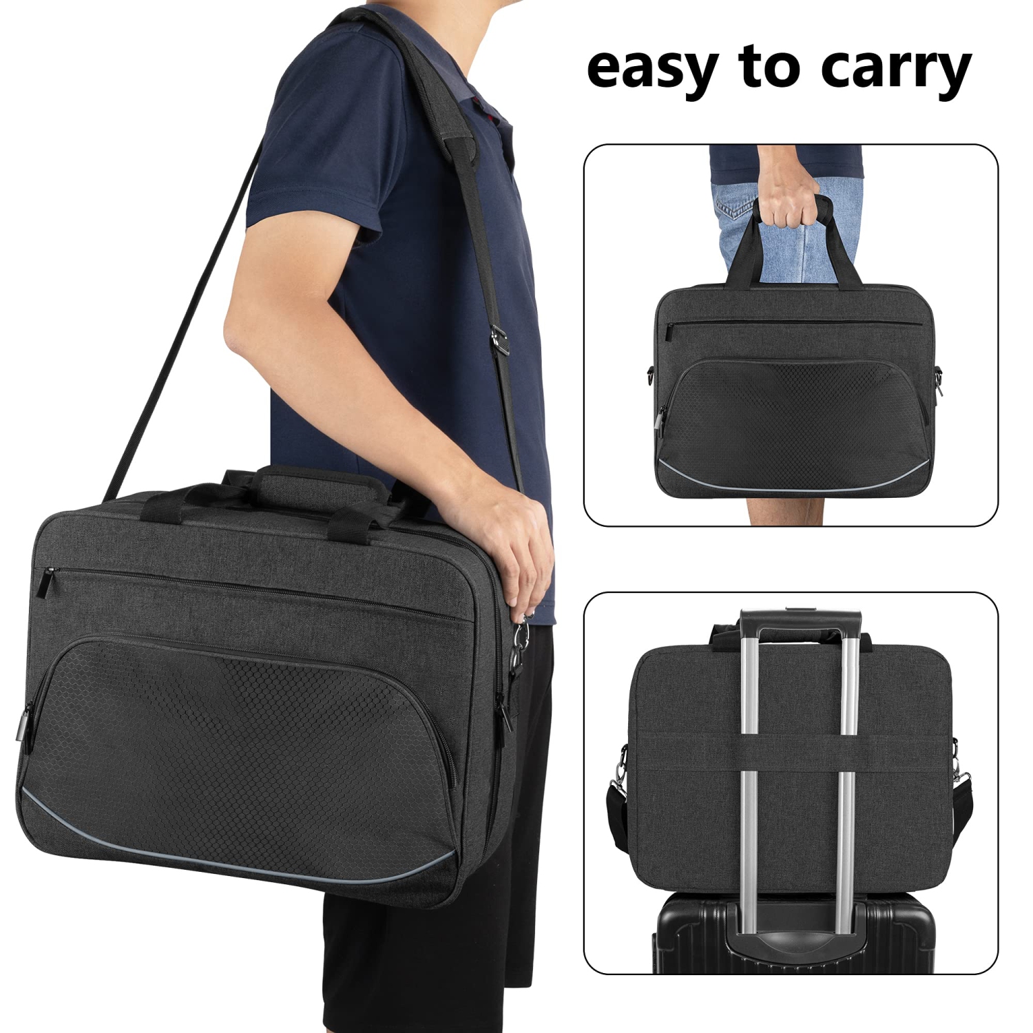 Sac de console de jeu Trunab compatible avec PS5/PS4/PS4 Pro/PS4 Slim/Xbox One/Xbox One X/Xbox One S, sac à main de voyage portatif avec