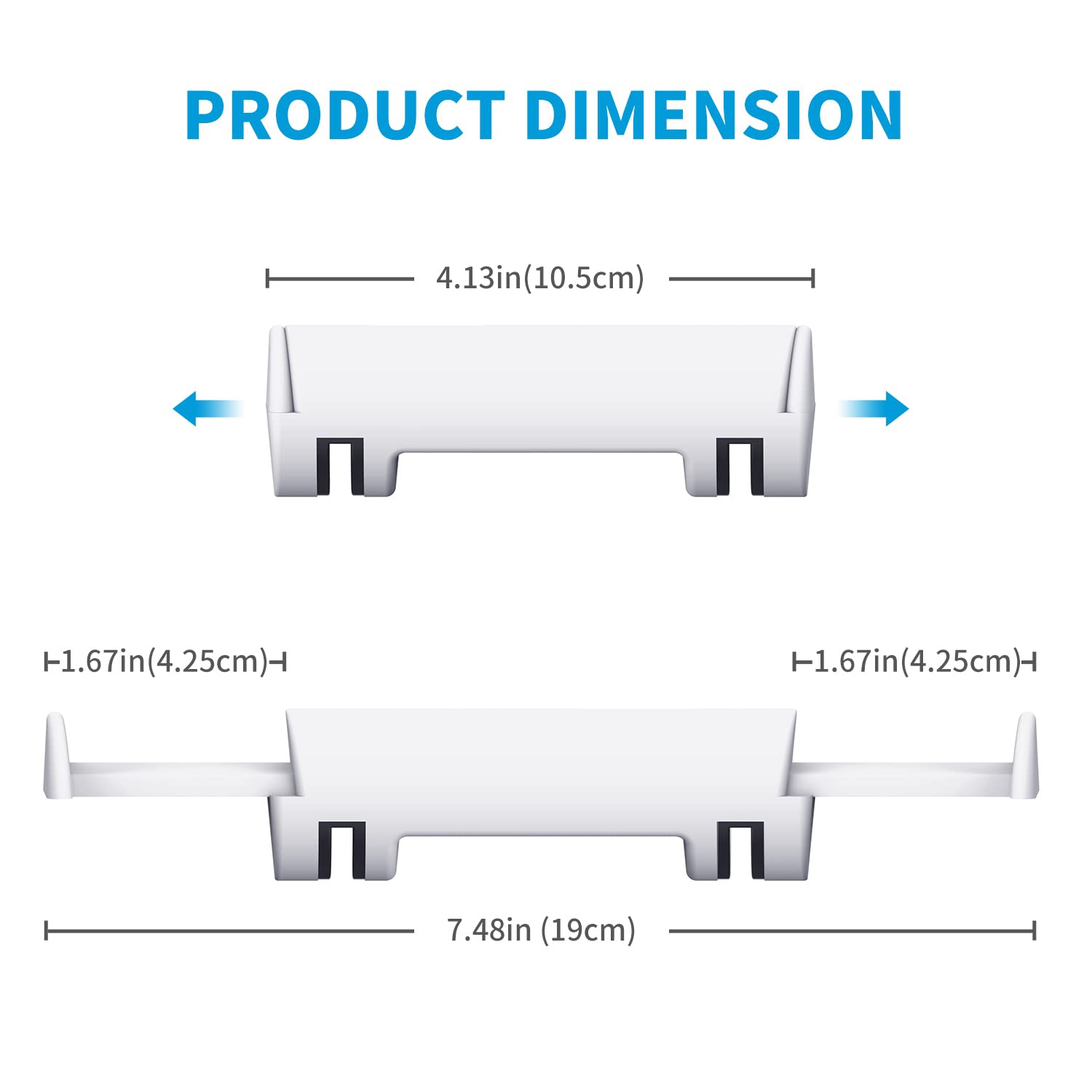 Support de Navor double rétractable pour casque PS5 de Navor - Paquet de 1 - Disque original de PlayStation 5 pour PS5, sans vis ni ruban adhésif,