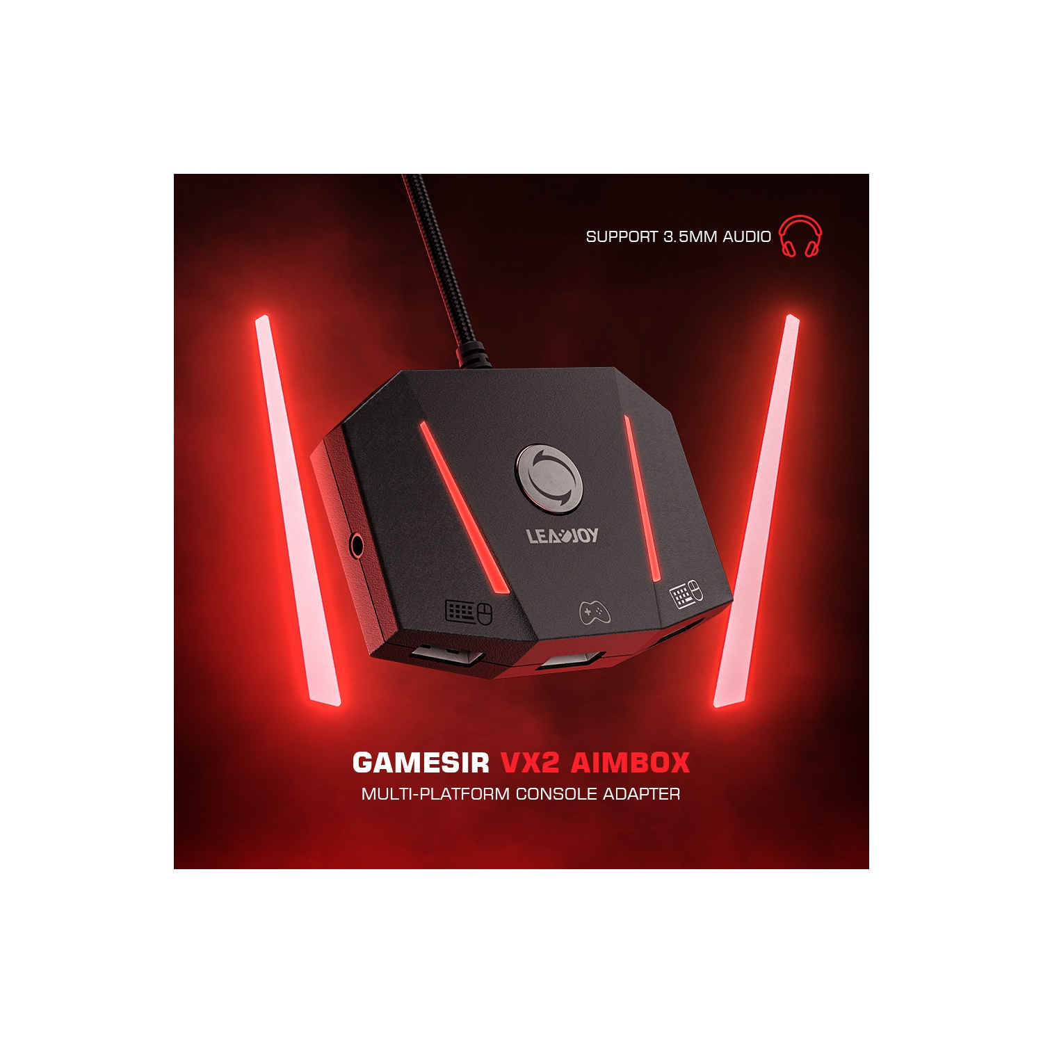 Adaptateur de manette sans fil VX2 AimBox de HLD pour Xbox One/Xbox Series X|S/PS5/PS4/Nintendo Switch