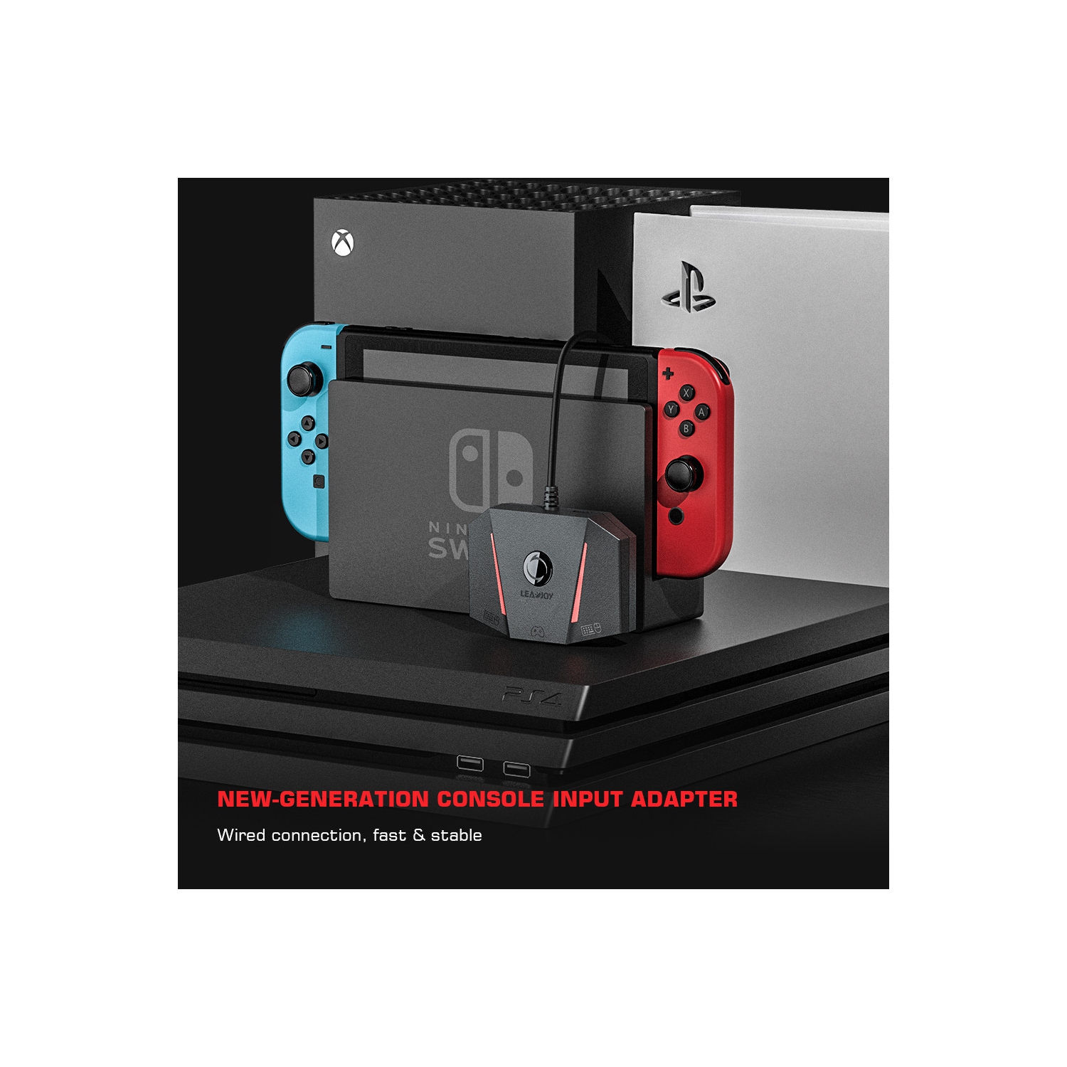 Adaptateur de manette sans fil VX2 AimBox de HLD pour Xbox One/Xbox Series X|S/PS5/PS4/Nintendo Switch