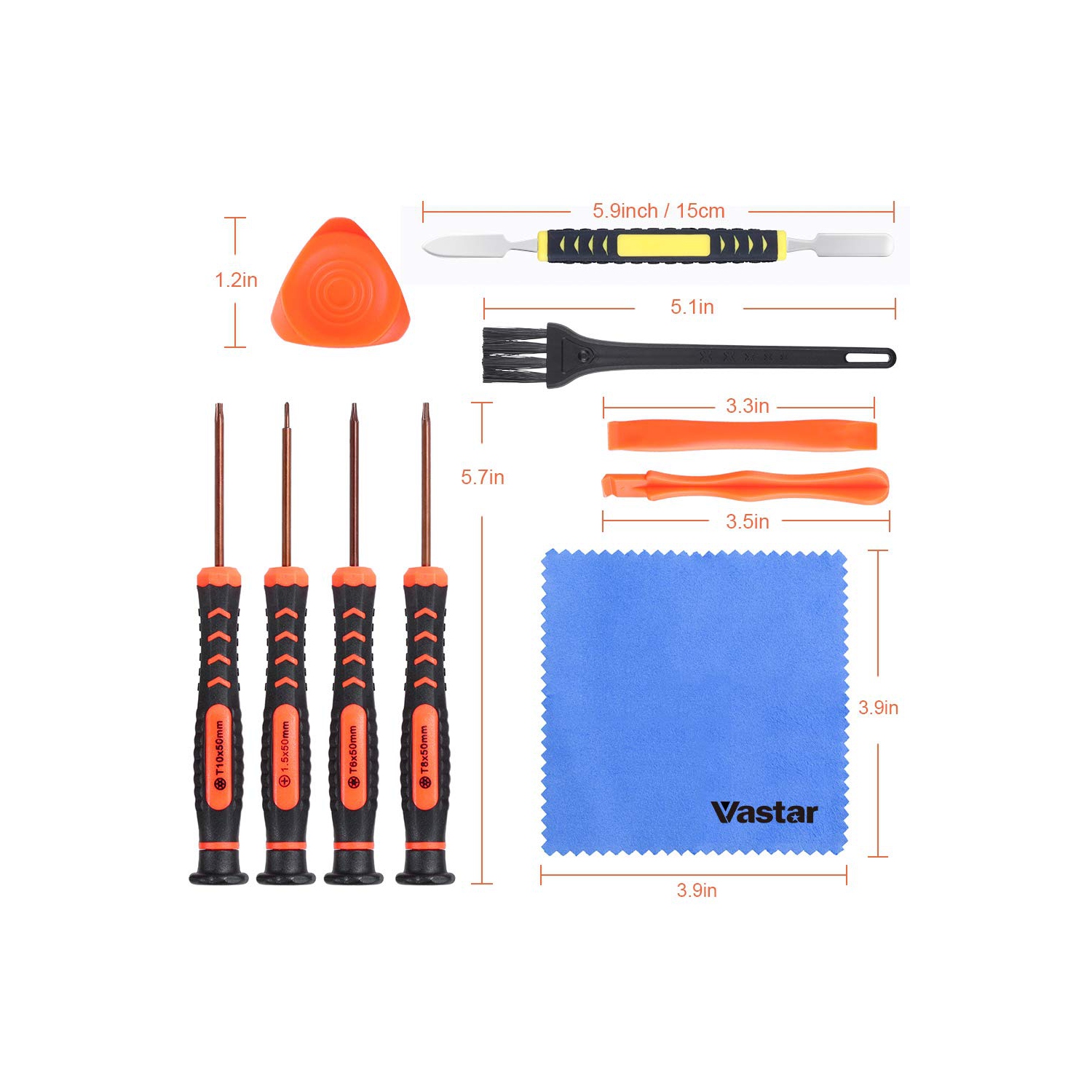 Vstar – Trousse d’outils de réparation pour Xbox Series X|S, Xbox One, manette PS3 PS4 PS5 360, tournevis T8 12-en-1 pour Xbox One T6 T8