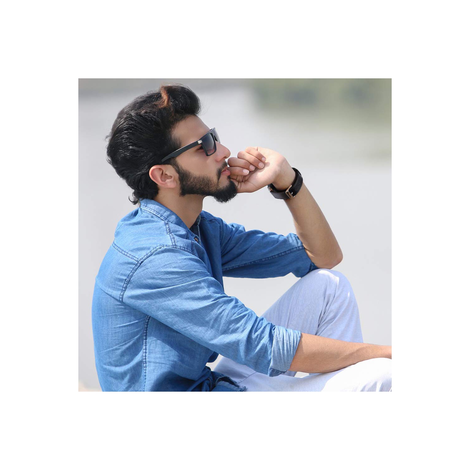 Tobfit Leather Band Compatible with Fitbit Charge 3 Bands & Fitbit Charge 4 Bands, Adjustable Top Grain Leather Wristband Re