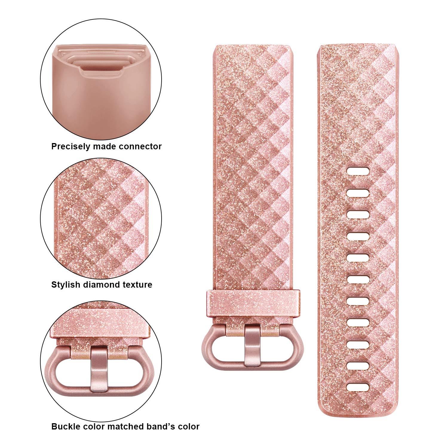 5 Pack Vancle Bands Compatible with Fitbit Charge 4 Bands / Charge 3 / Charge 3 SE Bands, Classic Soft Replacement Wristband