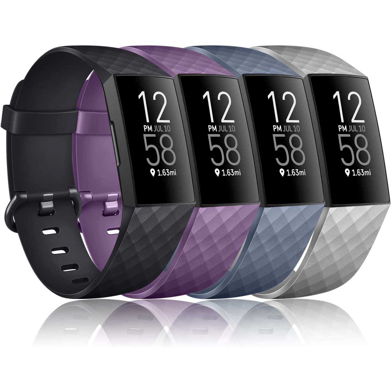 navor Bands Compatible with Fitbit Charge 4 / Charge 3 / Charge 3 SE Bands, Classic Soft Replacement Wristband Sport Strap Fitness Activity Tracker