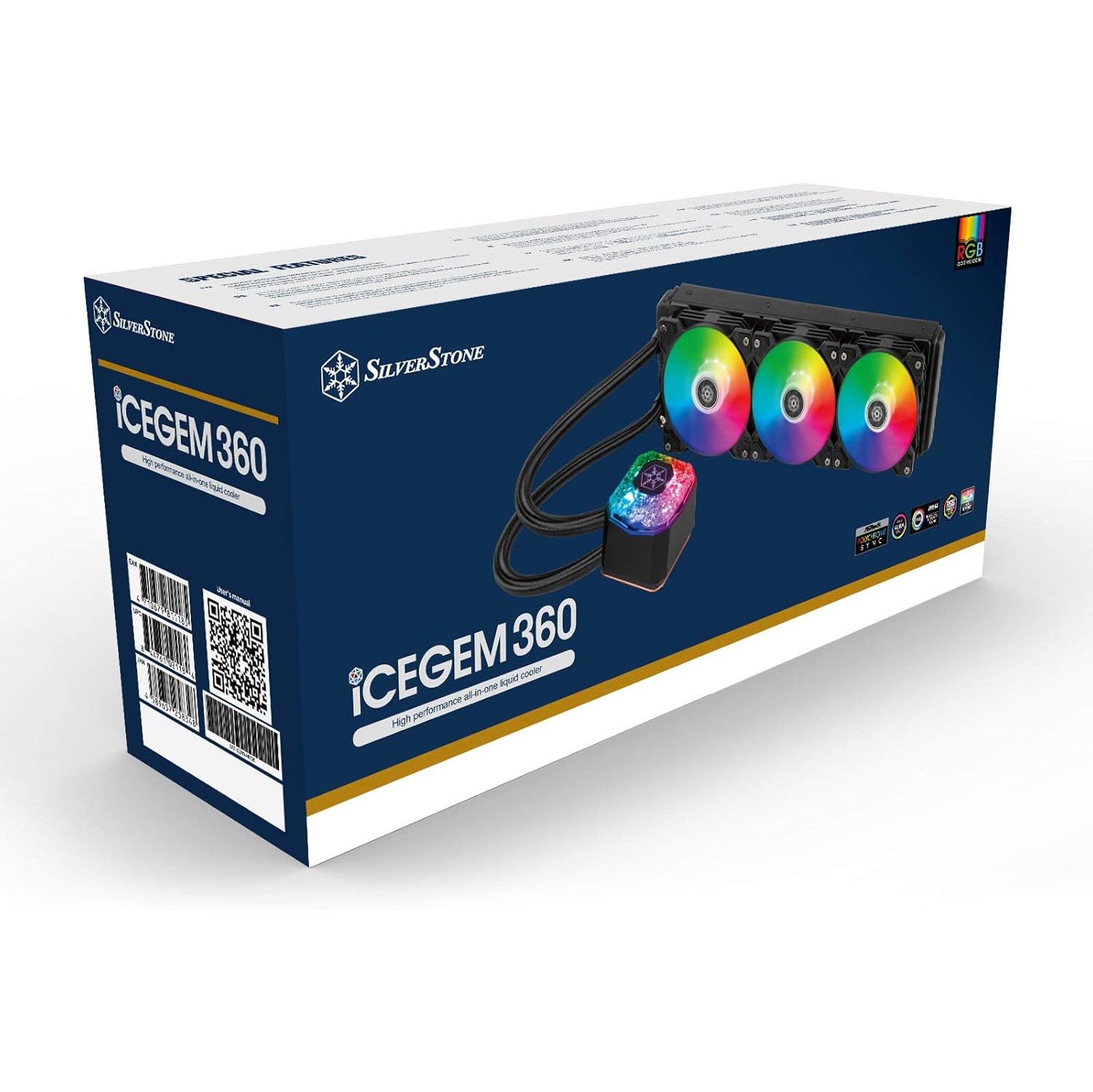 Silverstone Technology IceGem 360, refroidisseur liquide tout-en-un 360 mm pour AM5 et Threadripper TR5 / SP6, SST-IG360-ARGB