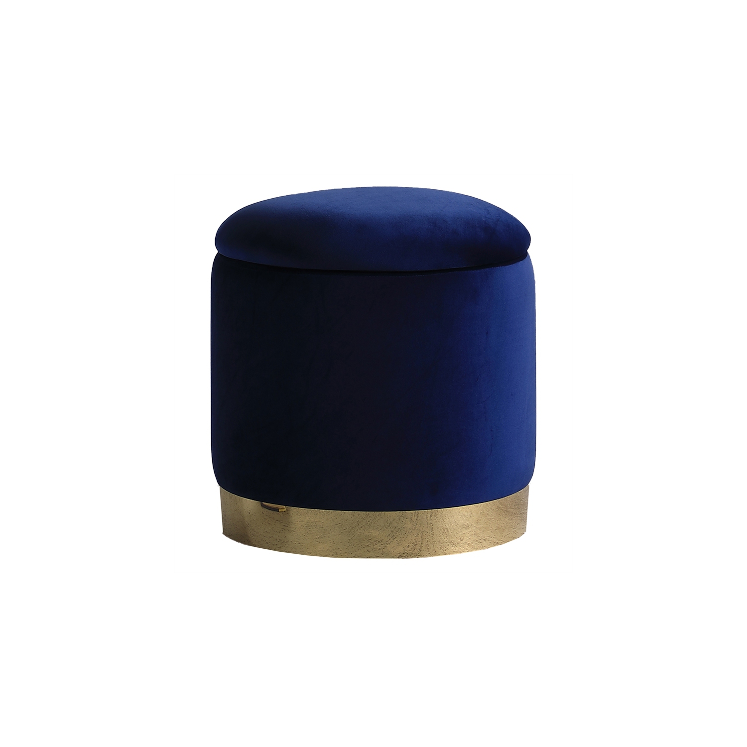 Jacobson Tufted Velvet Blue Accent Ottoman
