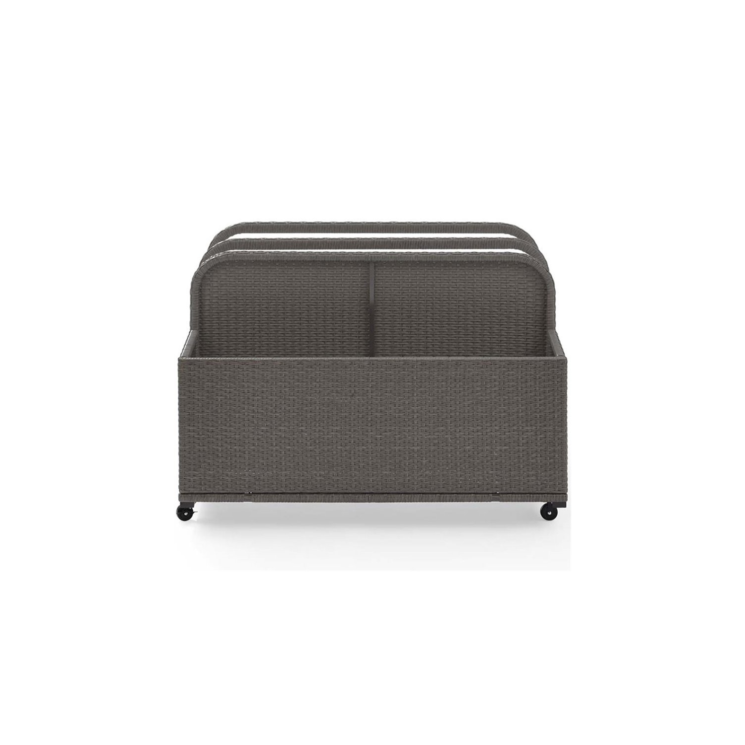 Afuera Living Contemporary Wicker Patio Float Caddy in Weathered Gray