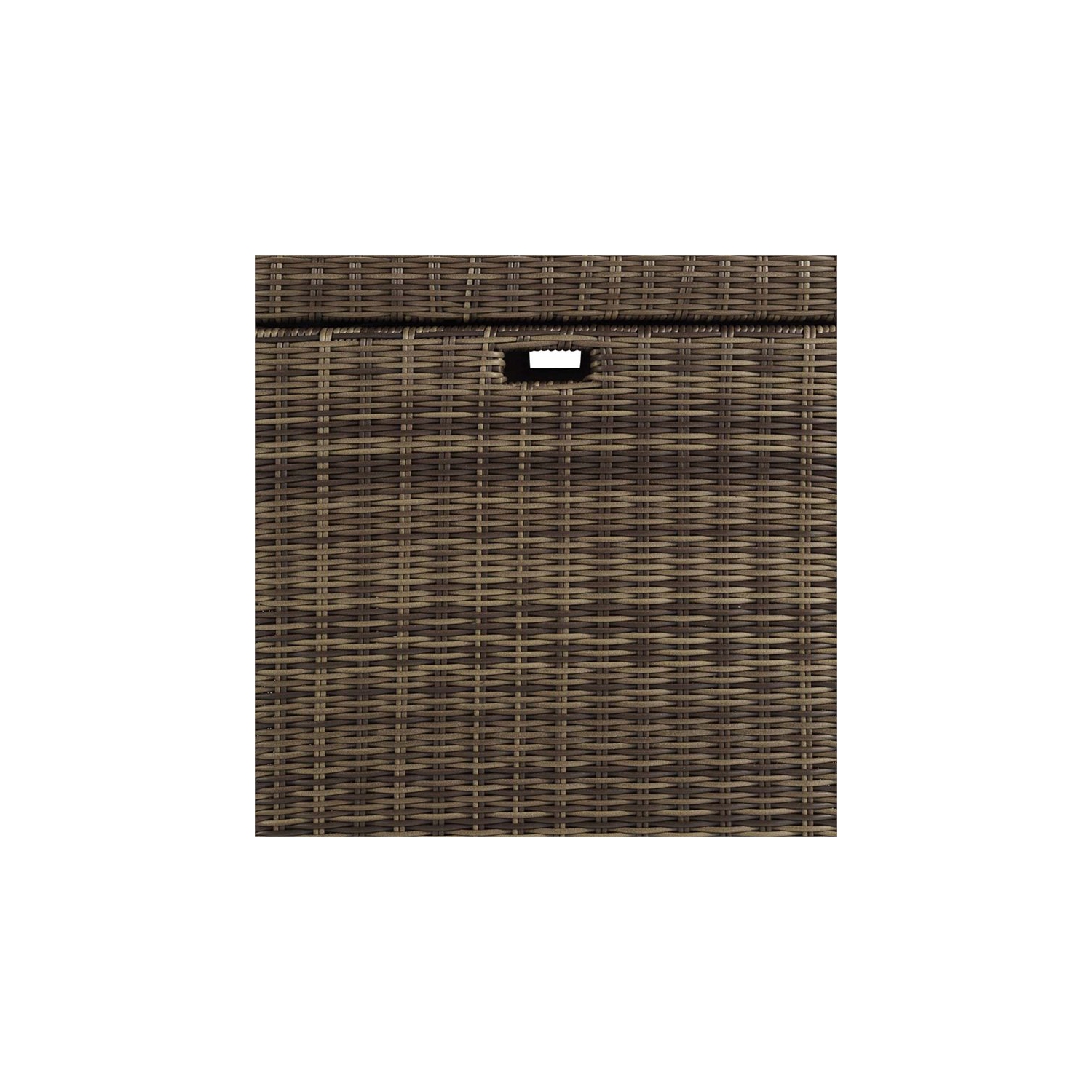 Crosley Bradenton Wicker Patio Deck Box in Weathered Brown