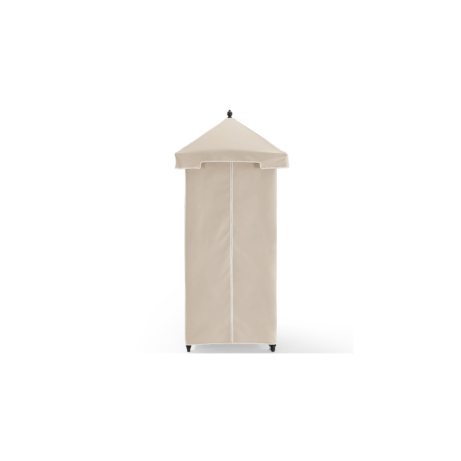 Afuera Living Wicker Patio Towel Valet with Cover in Cream