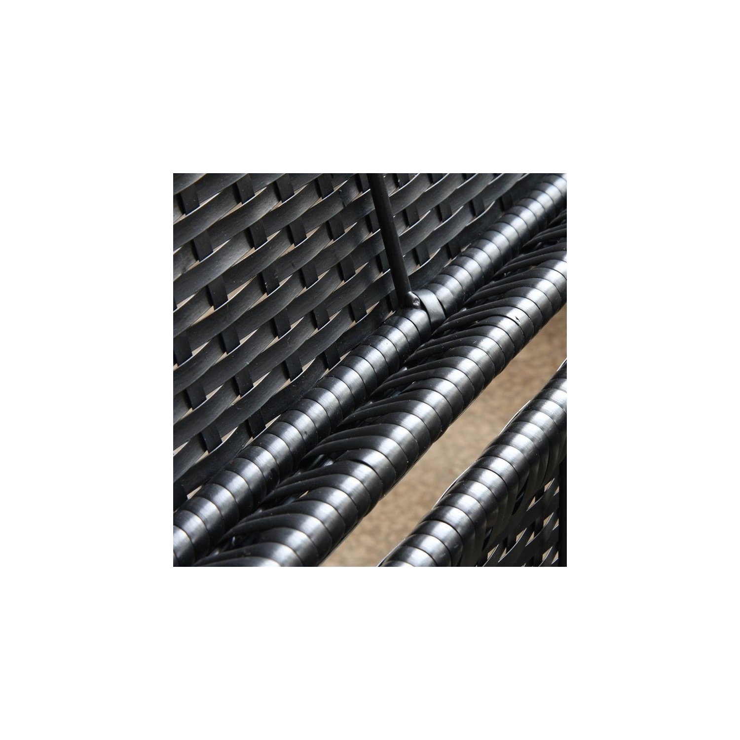 Jeco Wicker Patio Storage Deck Box in Espresso