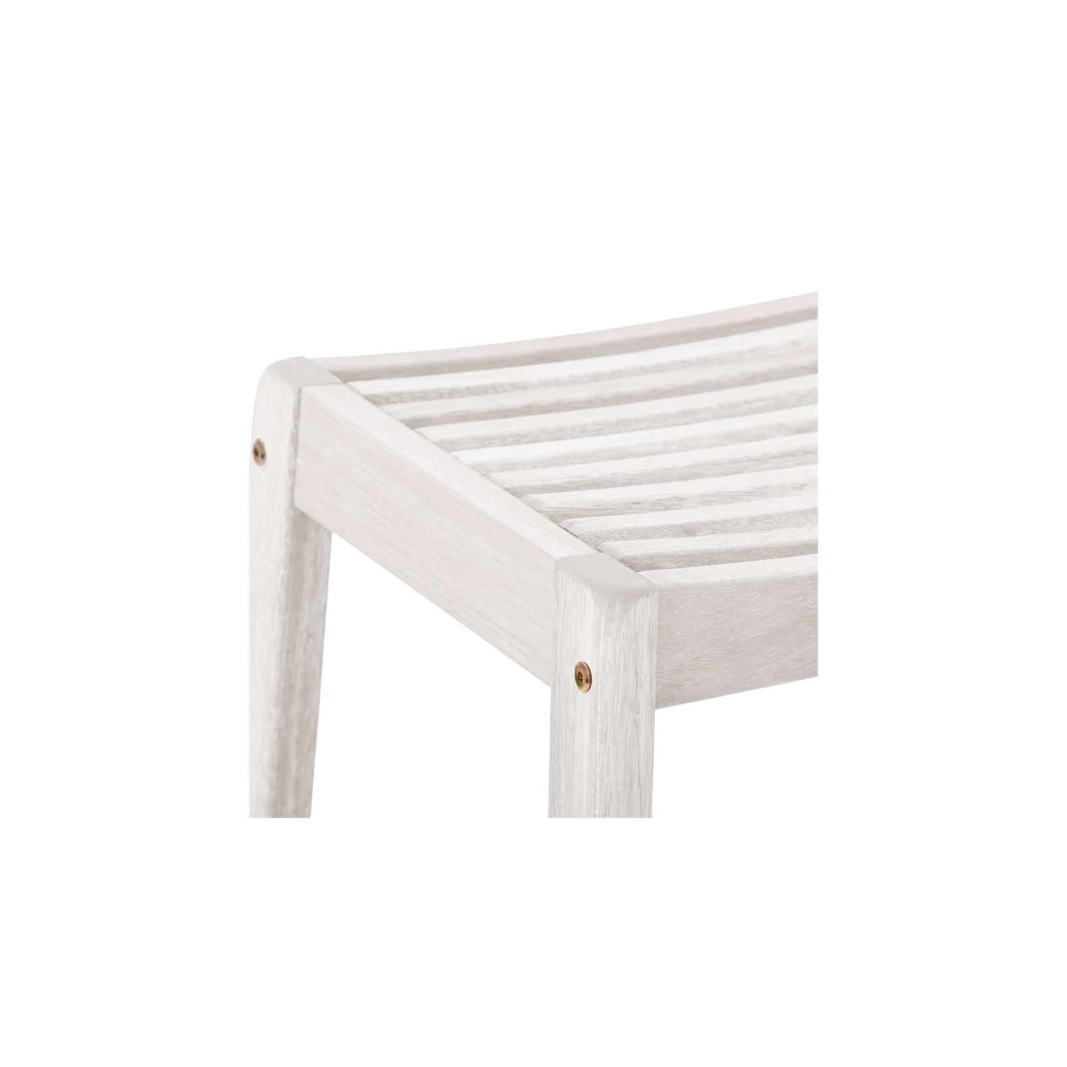 Tabouret de bar d’extérieur en bois blanc délavé Miramar de CorLiving