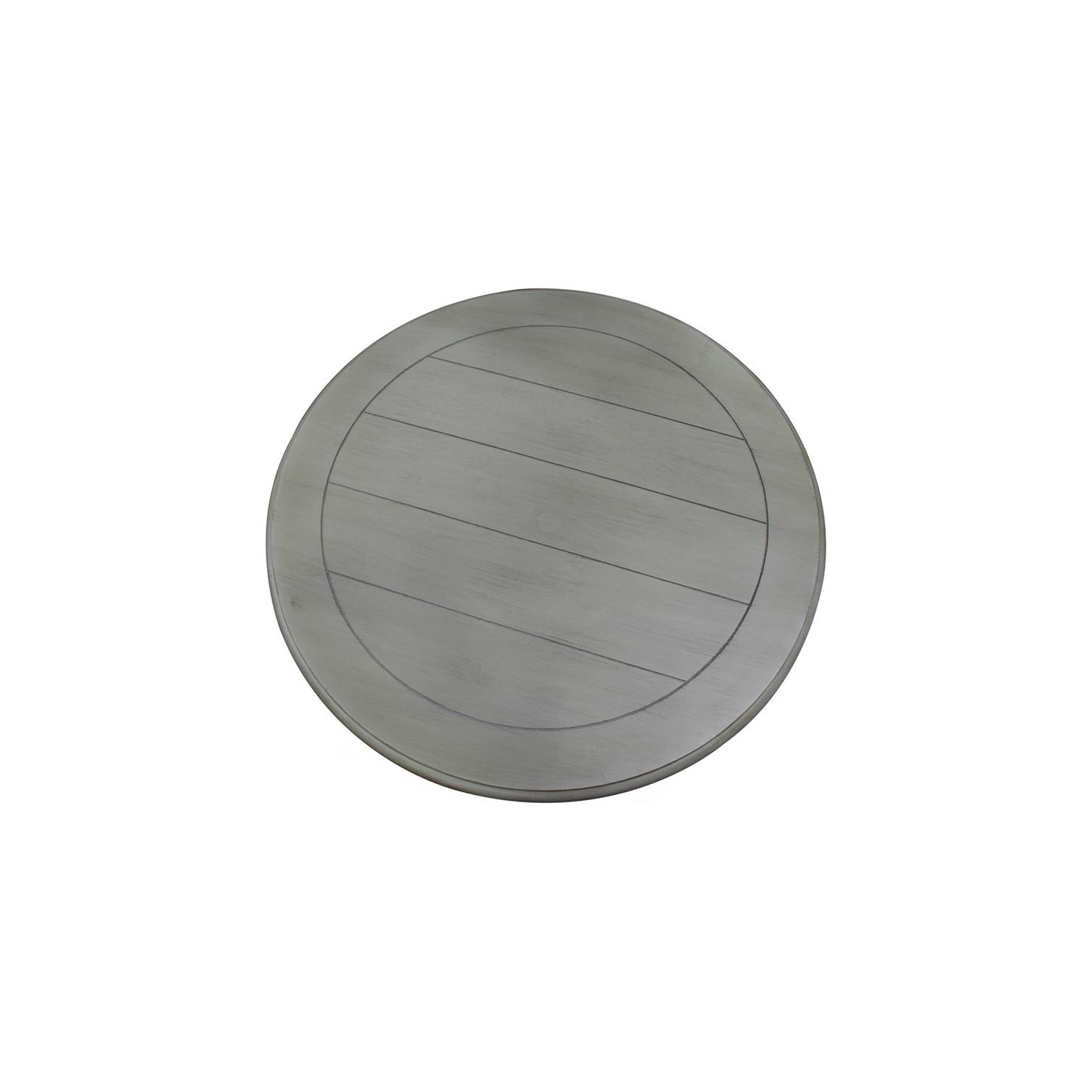 Best Master Furniture Engineered Wood Round End Table in Antique Gray