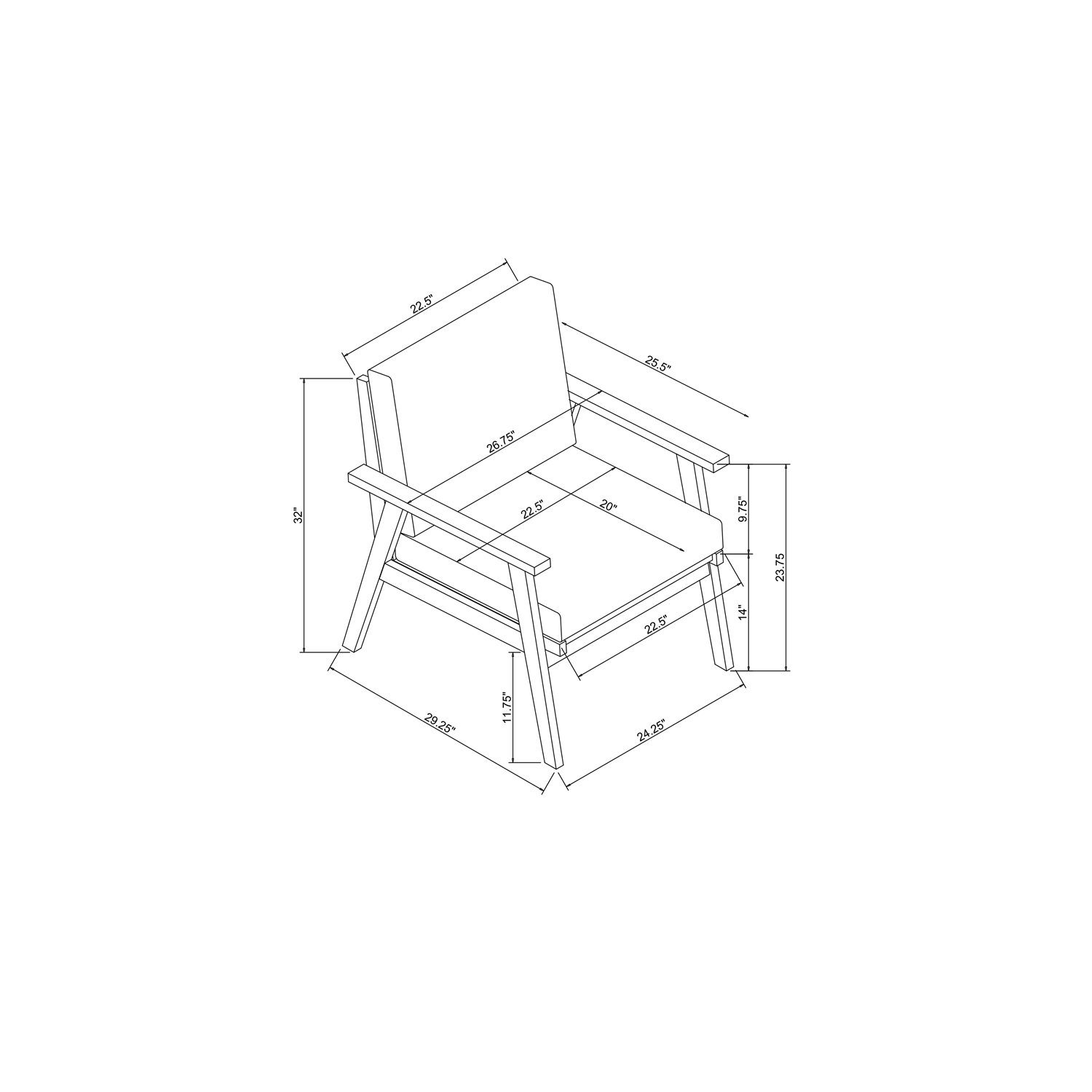 Riverbay Furniture Transitional Acacia Wood Outdoor Chat Set in Natural