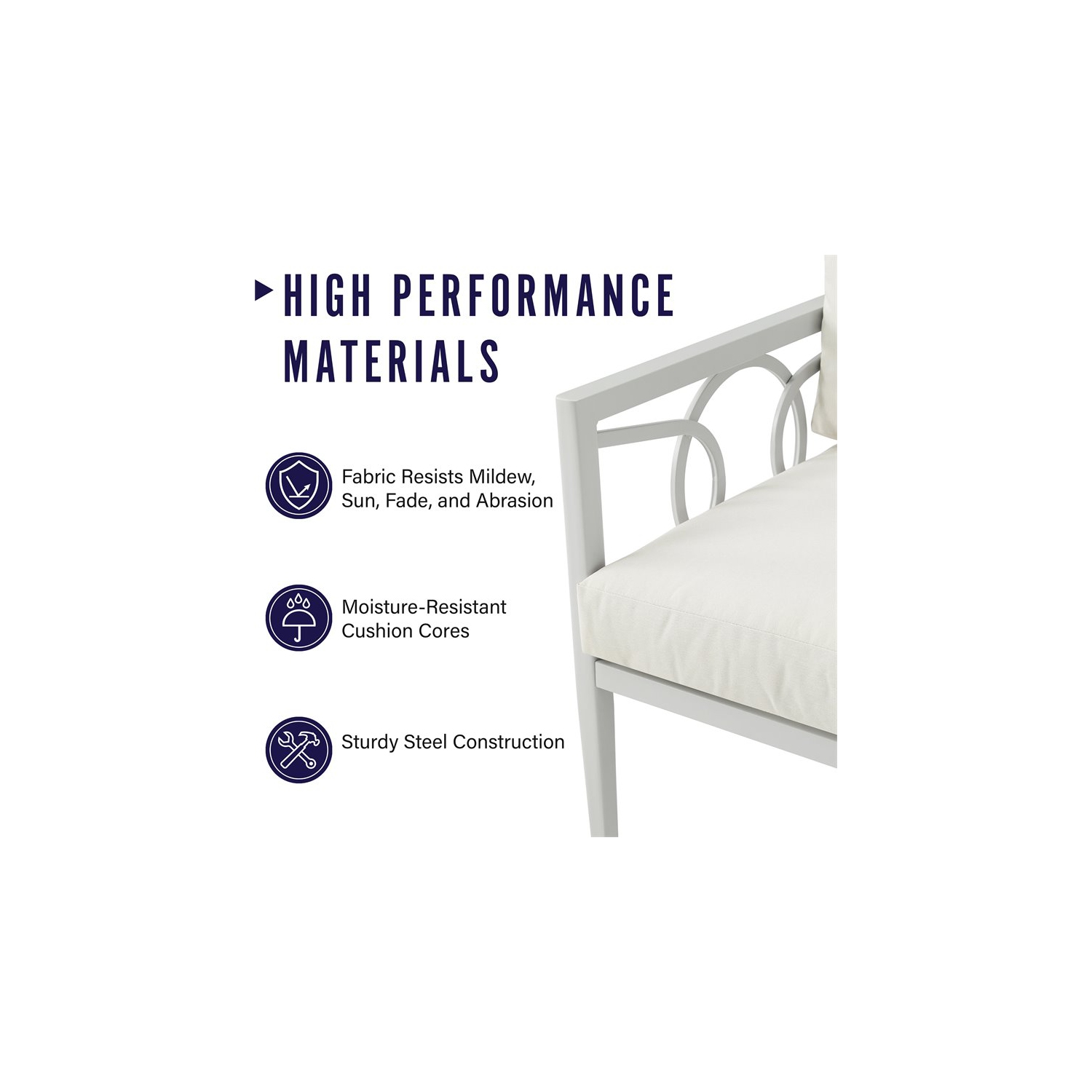 Crosley Furniture Ashford 2-piece Metal Outdoor Conversation Set in Gray