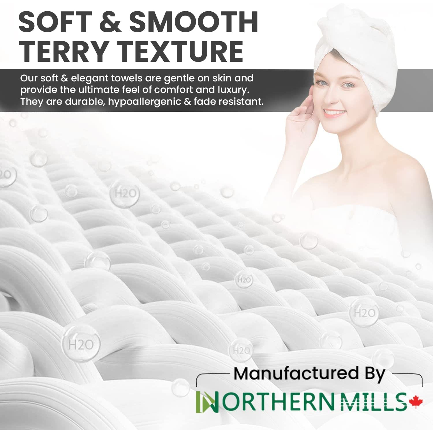 Canadian Linen Luxury Bath Towels, 4 Pack, 27"x54", 680 GSM Large Thick White Bath Towels, Soft Absorbent Quick Dry Body Towels Fade Resistant Gym,