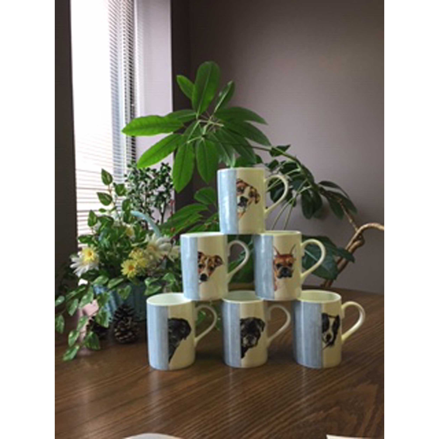 LUCY TASSE-CHIEN À TRAVERS LA PORTE, ENSEMBLE DE 6