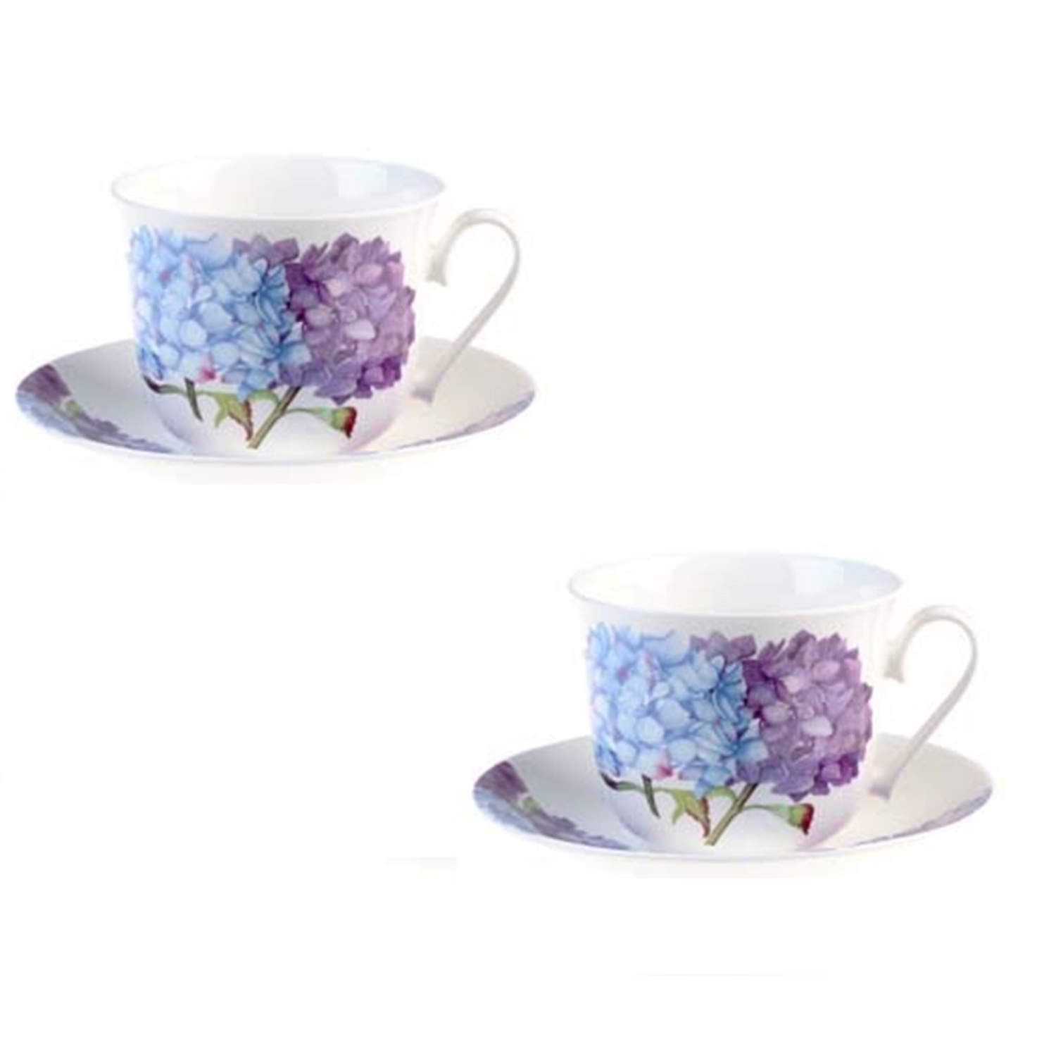 Breakfast Cup/Saucer - Hydrangea Set of 2