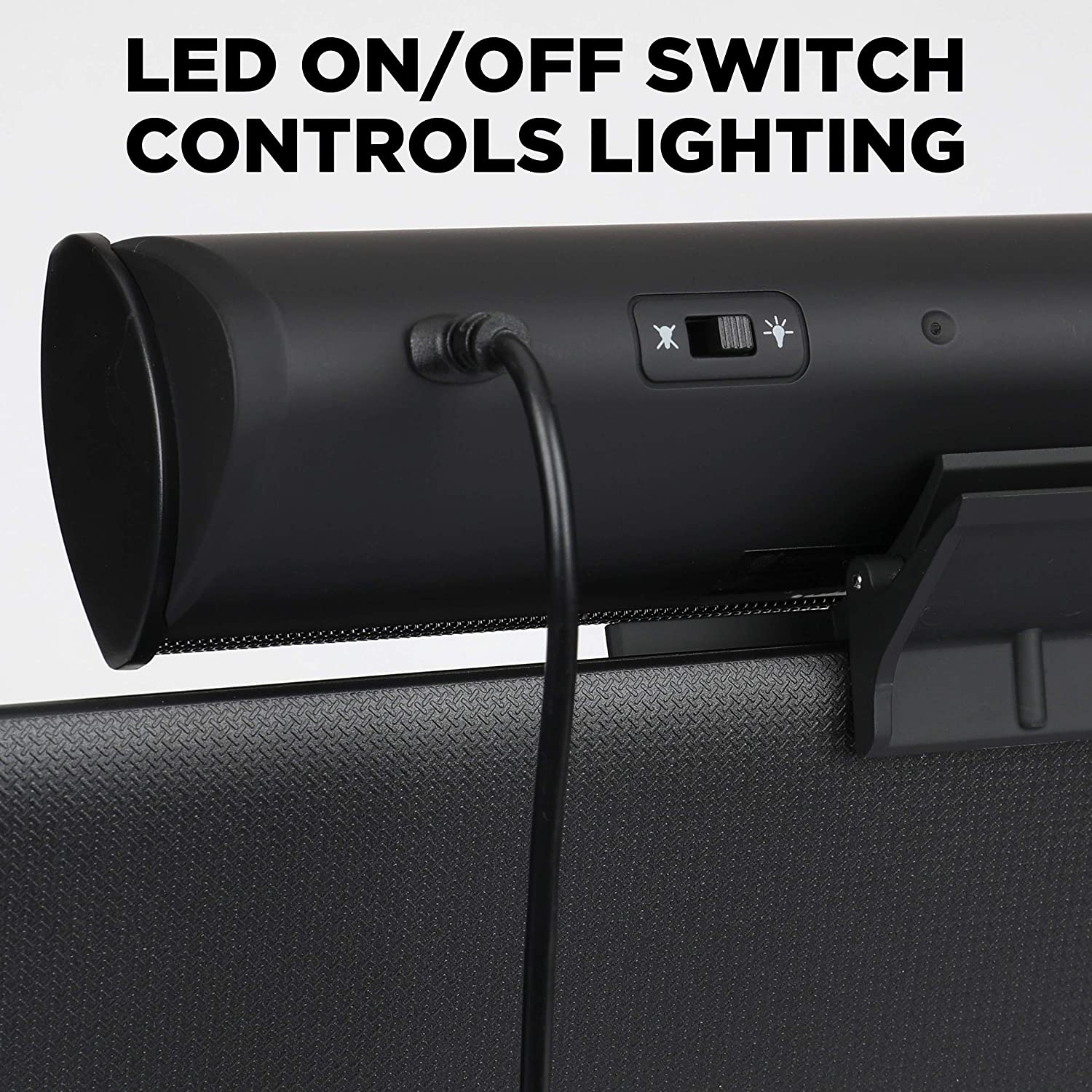 GOgroove SonaVERSE LED Speaker for Laptop Computer - USB Powered Clip-On Sound Bar with Mini Portable External Speaker Design for Monitor, Back