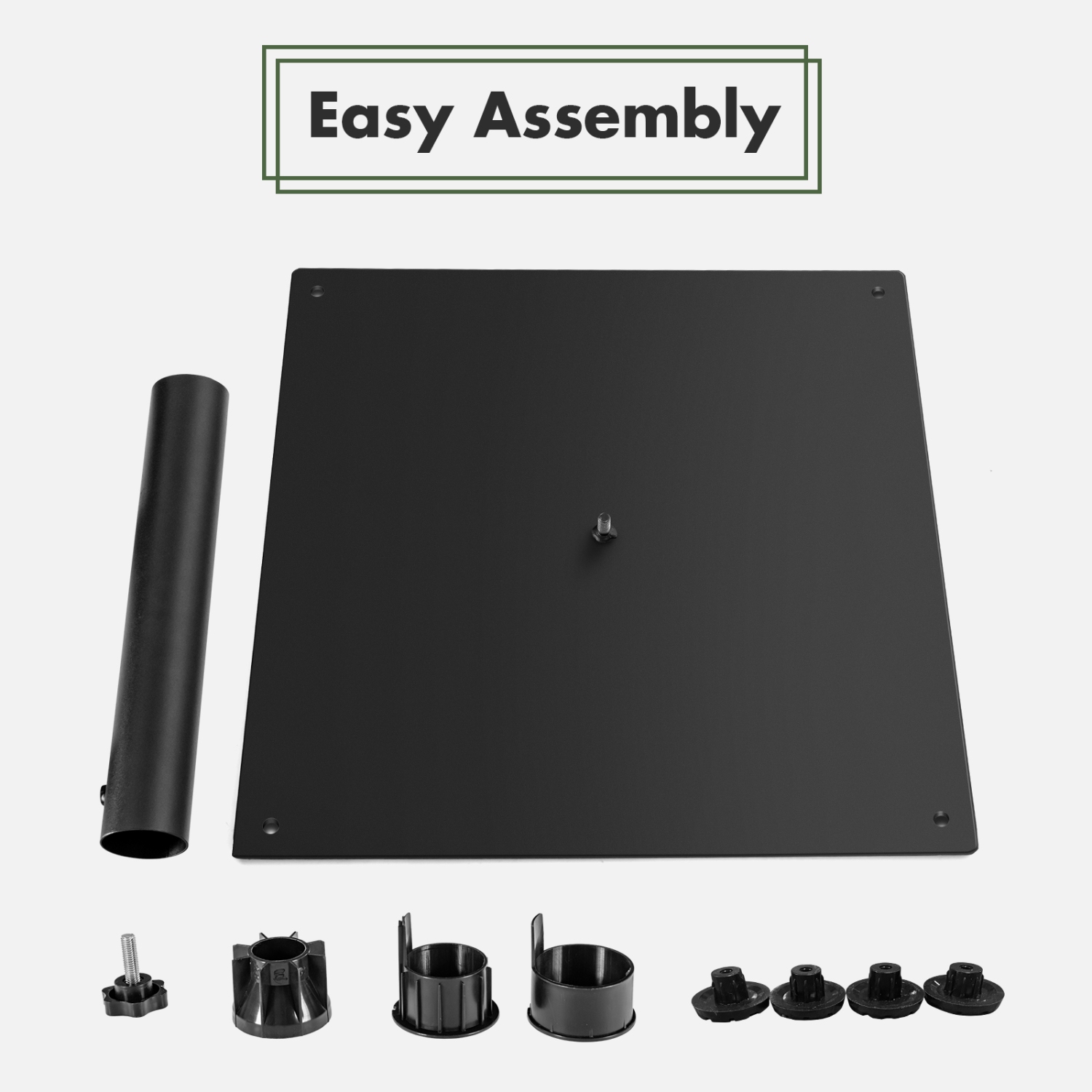 TopBuy – base pour parasol de patio DE 42 LB, support robuste pour parasol de 25 po, base carrée pour parasol avec 4 pieds antidérapants