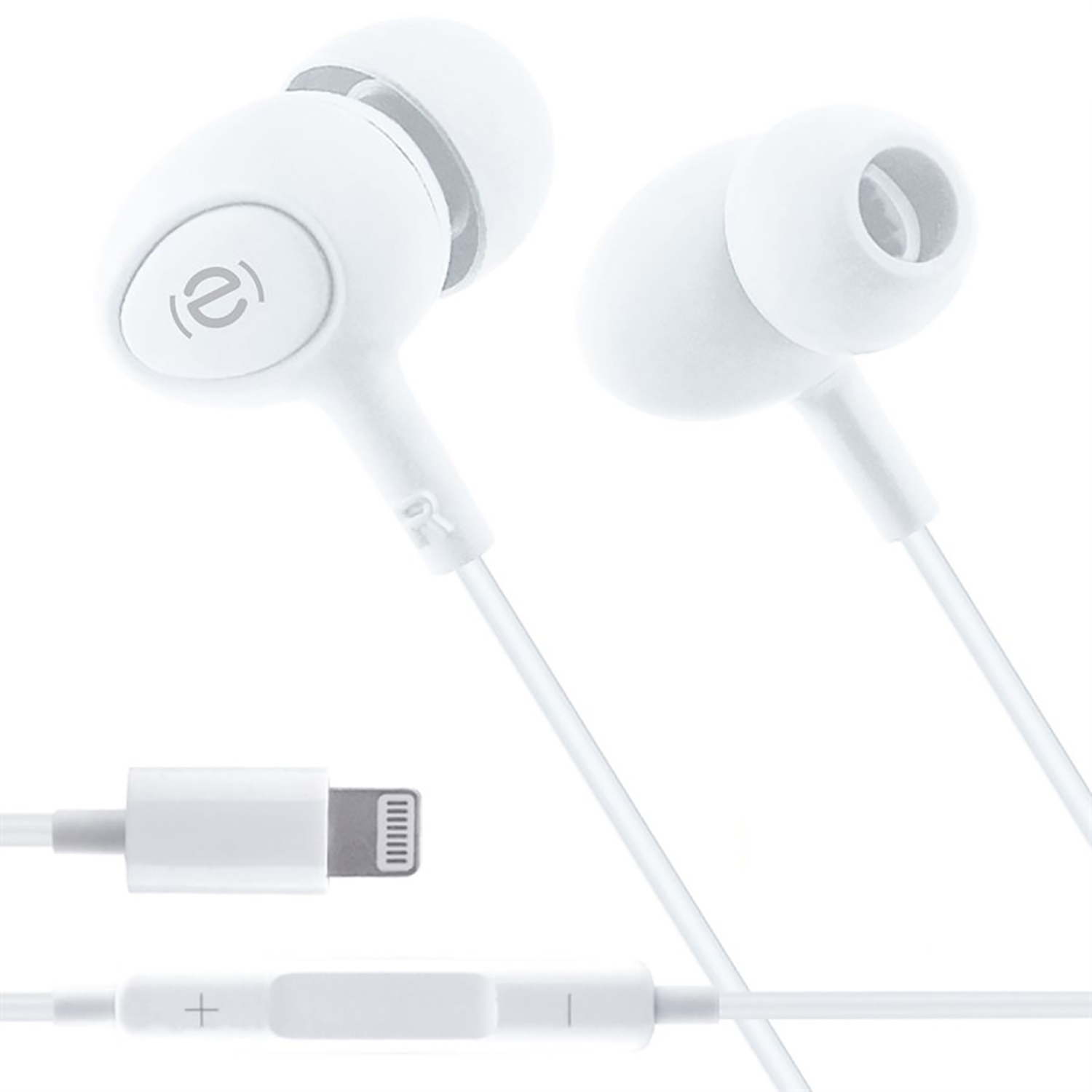 Escape - In-Ear Headphones with Lightning Plug, Built-in Microphone and Remote Control, White