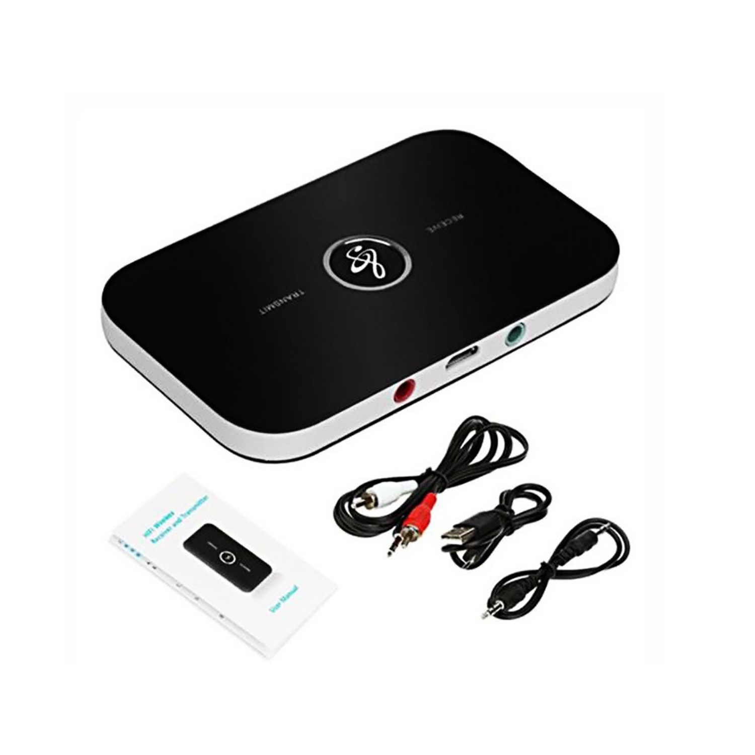 GlobalTone - Émetteur et récepteur audio 2-en-1, sans fil, noir