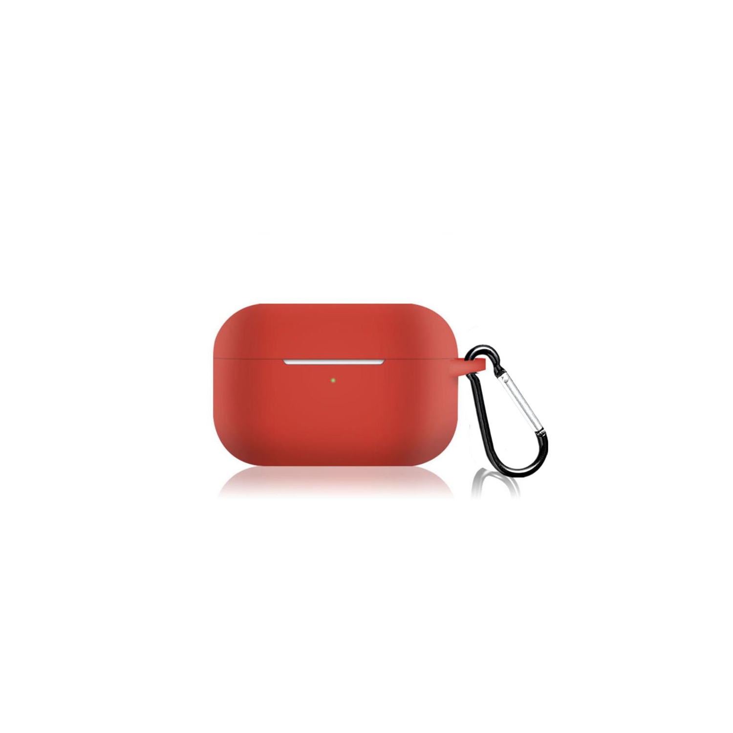 [CS] AirPods Case Silicone Thin Soft Skin Non-Slip Protective Cover with Key Chain for Apple AirPods 3 3rd Gen., Red