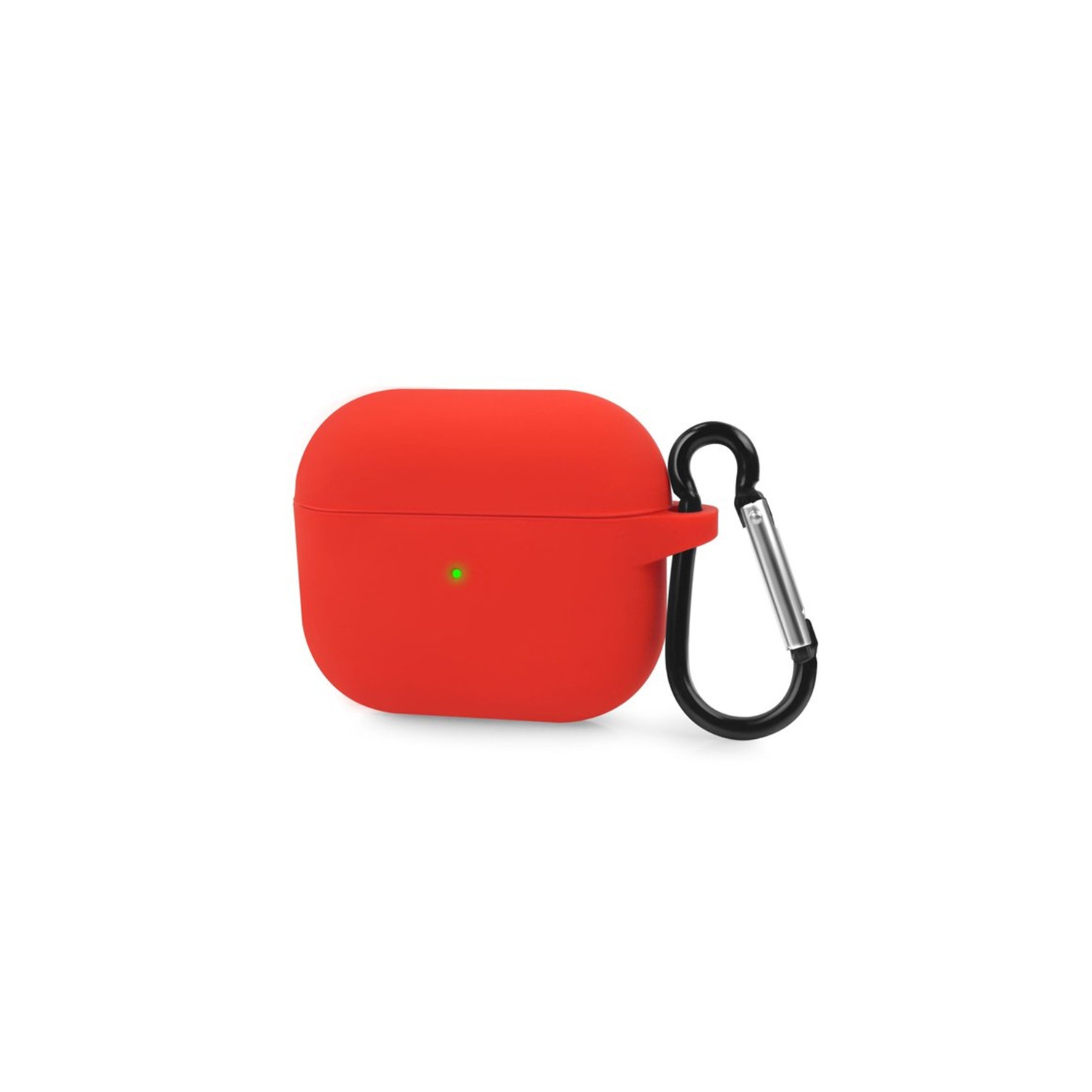 [CS] AirPods Case Silicone Thin Soft Skin Non-Slip Protective Cover with Key Chain for Apple AirPods 3 3rd Gen., Red