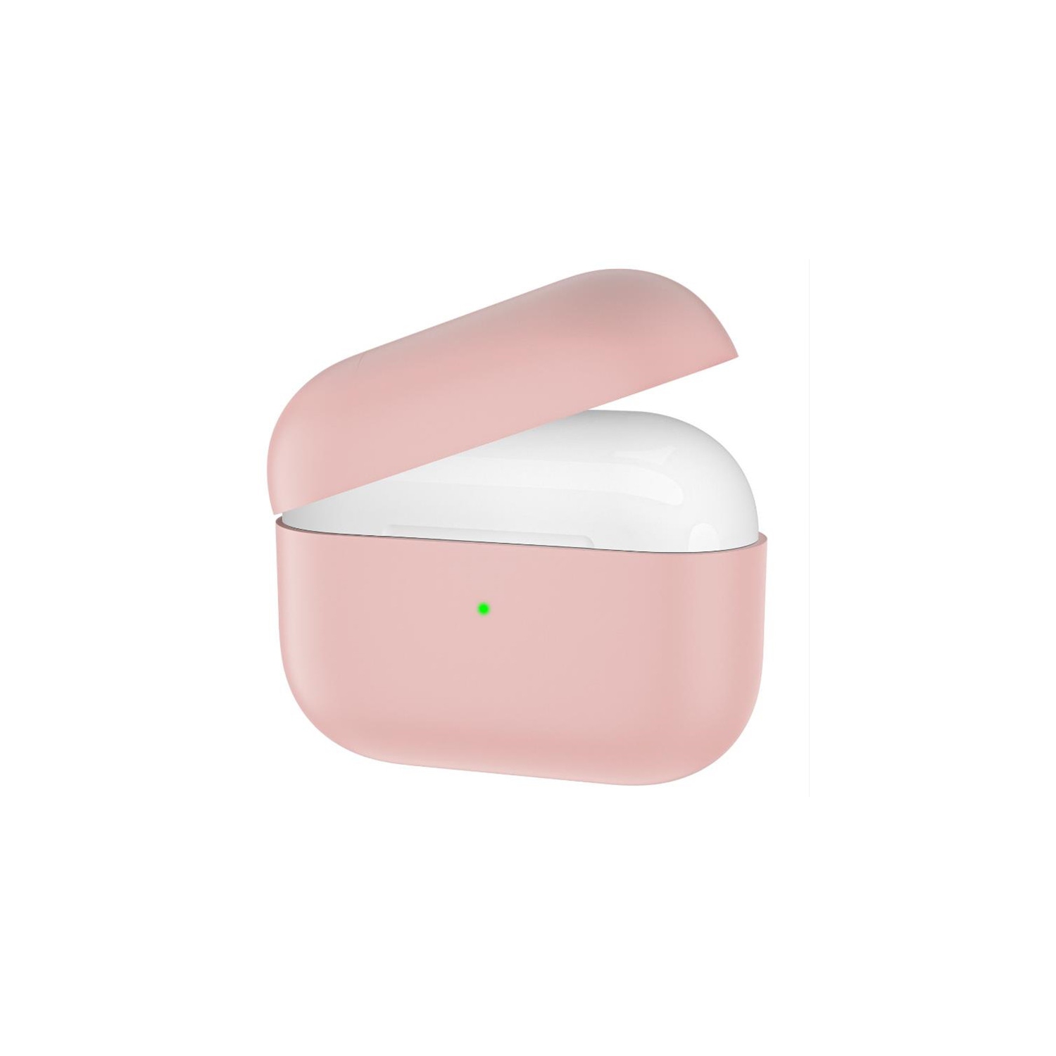[CS] Étui AirPods Étui en silicone mince et souple; Étui protecteur antidérapant avec porte-clés pour Apple AirPods 3 3ᵉ gén., rose pâle