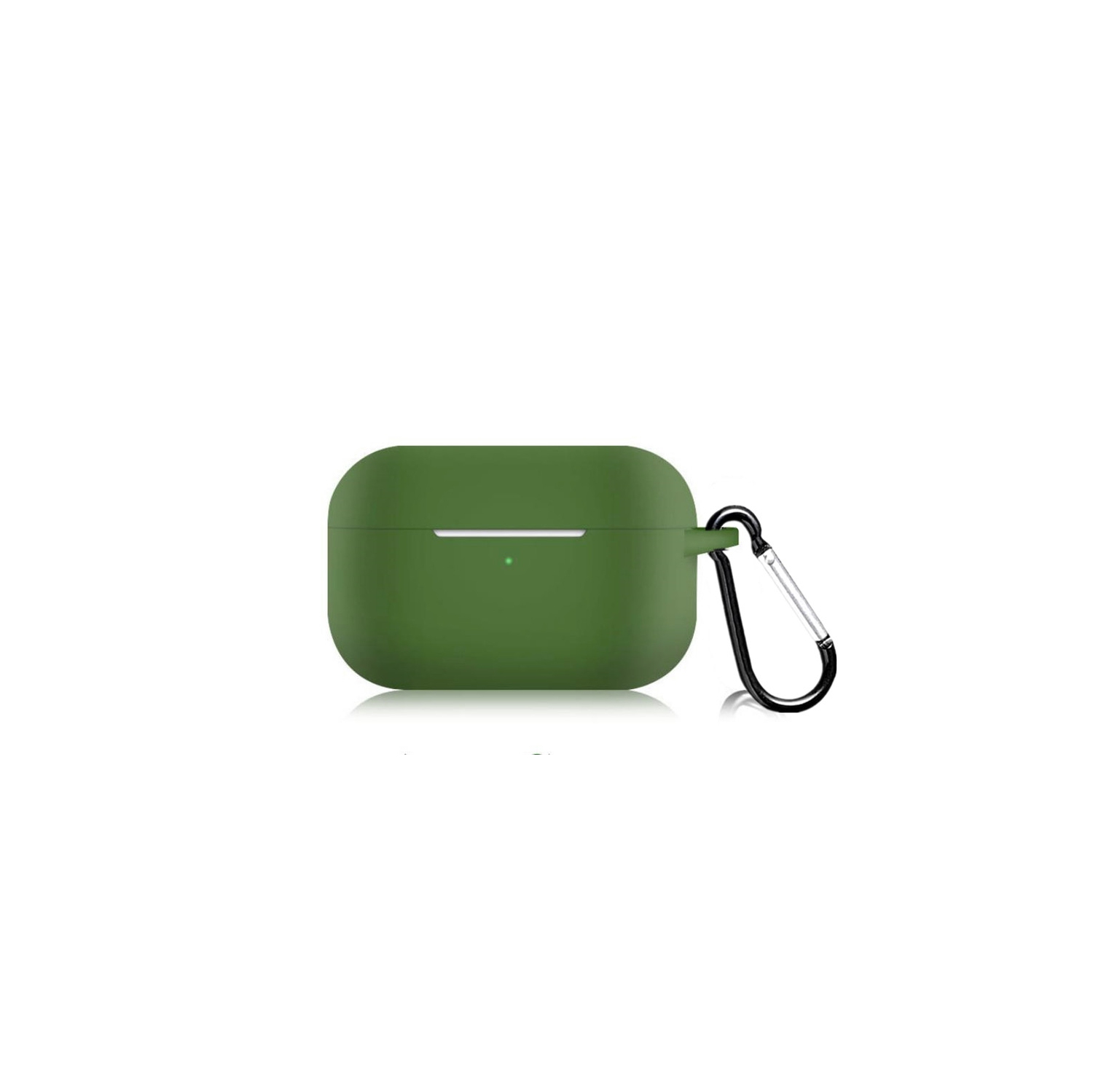 [CS] Étui AirPods Étui en silicone mince et souple; Étui protecteur antidérapant avec porte-clés pour Apple AirPods 3 3ᵉ gén., vert chasseur