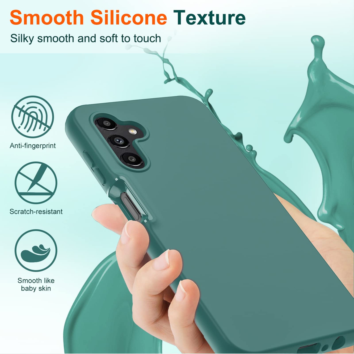 LeYi for Samsung Galaxy A13 5G Phone Case with 2 x Tempered Glass Screen Protector , Full-Body Shockproof Soft Liquid Silic