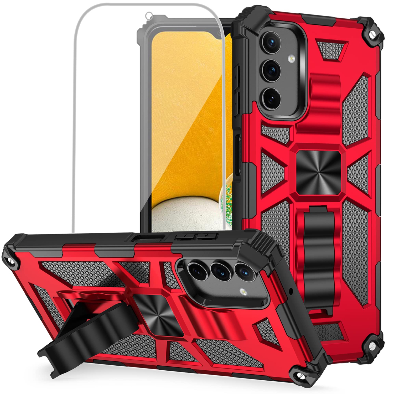 for Samsung Galaxy A13 5G Case with Screen Protector Samsung A13 5G Phone case Heavy Duty Dual Layer Silicone TPU Hard Shell