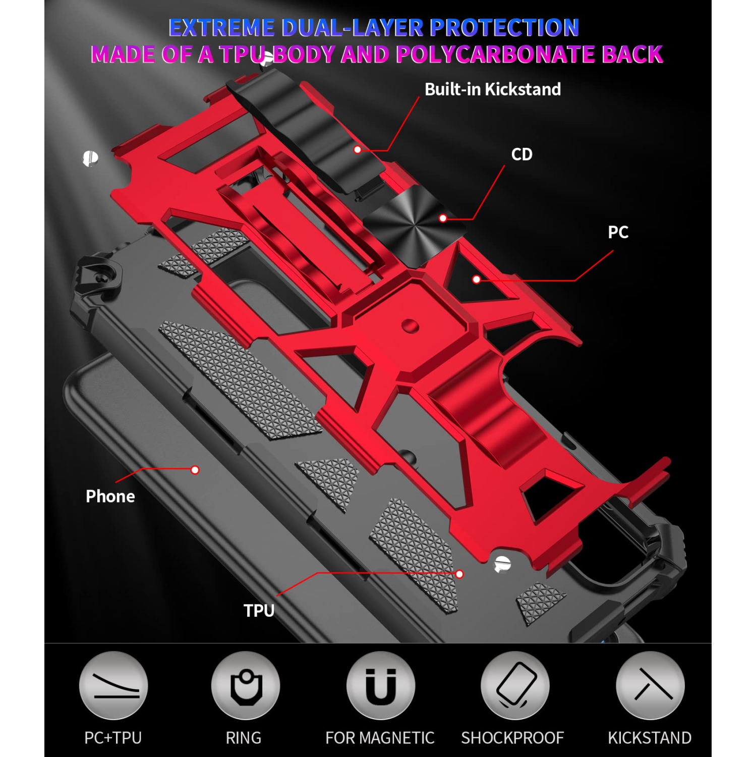 for Samsung Galaxy A13 5G Case with Screen Protector Samsung A13 5G Phone case Heavy Duty Dual Layer Silicone TPU Hard Shell