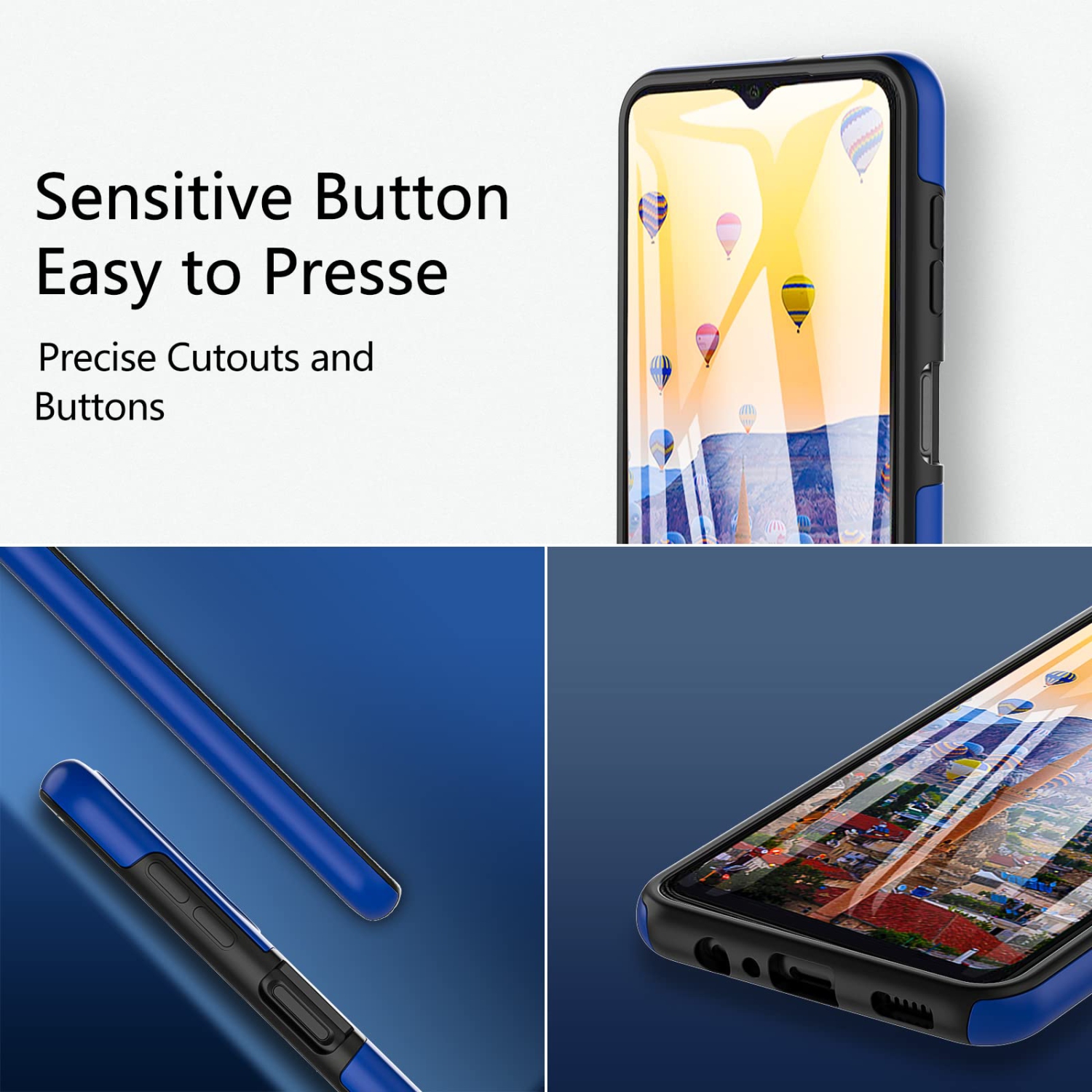 Samsung A13 Case, Samsung Galaxy A13 5G Case, Fin2feel Full Body Shockproof Bumper Case with Built-in Screen Protector Scrat