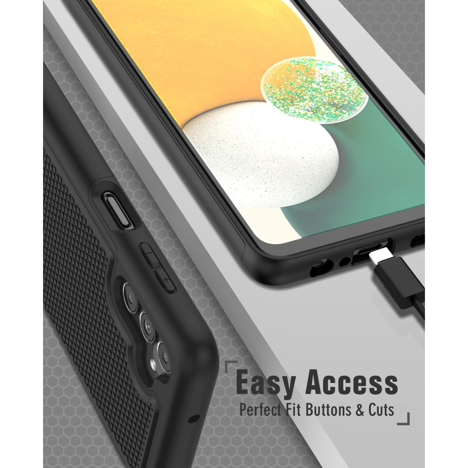 for Samsung Galaxy A13 5G Case: Military-Grade Drop Proof Case | Dual-Layer Rugged Shockproof Protective Phone Case with Mat