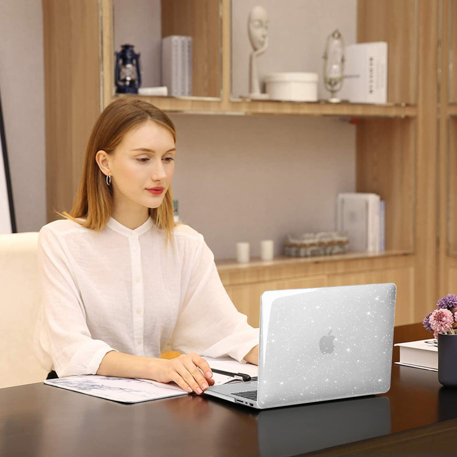 MOSISO Compatible with MacBook Pro 14 inch Case 2021 2022 Release A2442 with M1 Pro/Max Chip Touch ID, Sparkly Glitter Plast