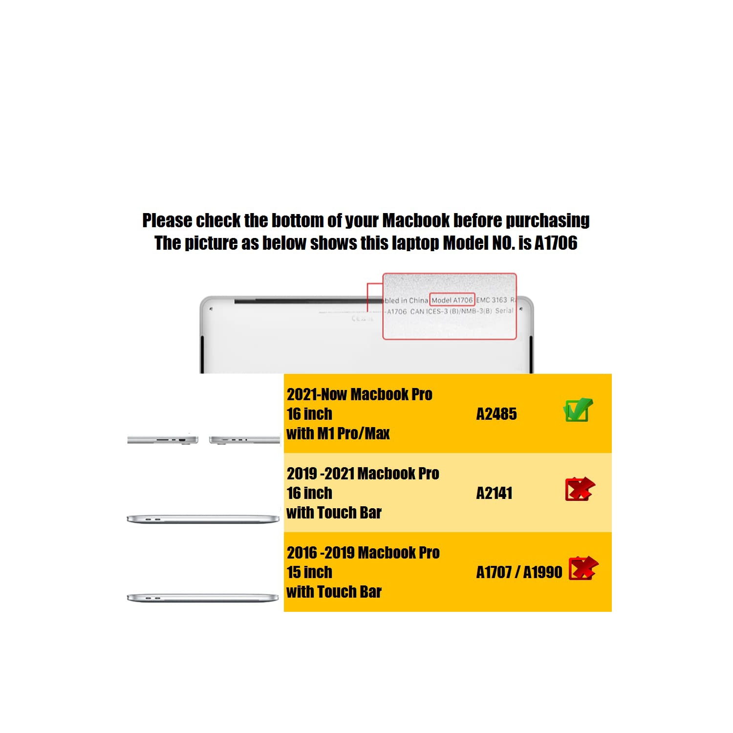 Se7enline Compatible with 2021 2022 MacBook Pro Case 16 inch Hard Laptop Cover for Mac Pro 16-inch Model A2485 M1 Pro/M1 Max