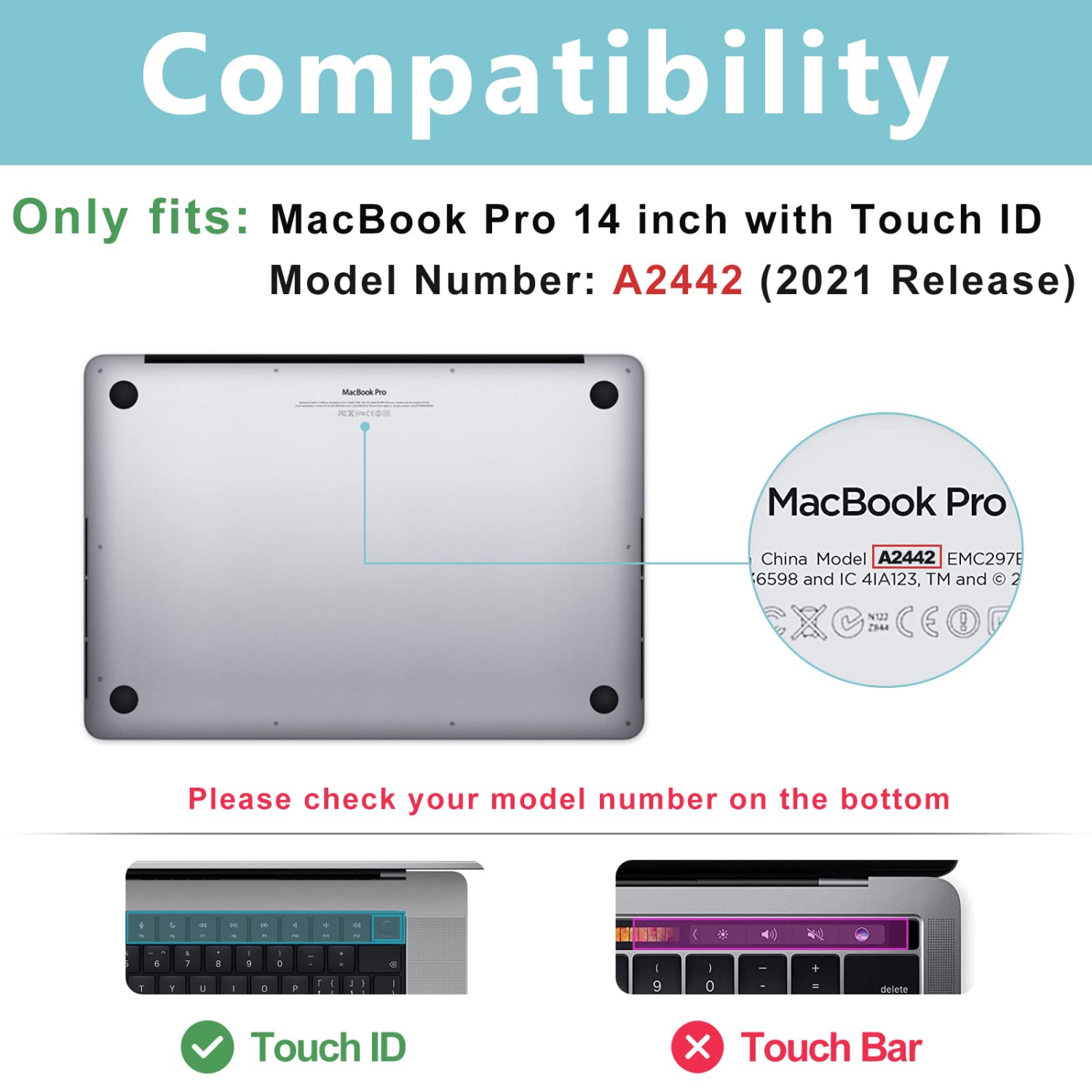 Étui ProCase pour MacBook Pro de 14 po, modèle A2442 2021 avec puce M1 Pro/Max, étui rigide et étui-clavier pour 14