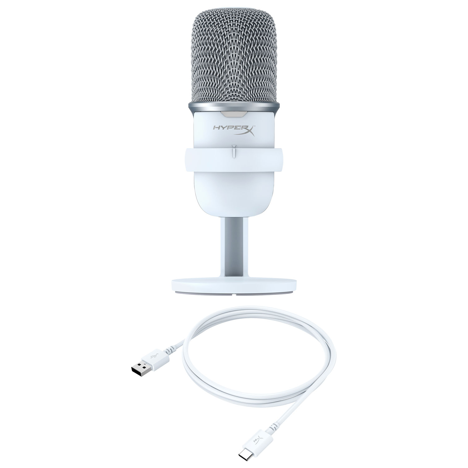 HyperX SoloCast Gaming USB Condenser Microphone - White