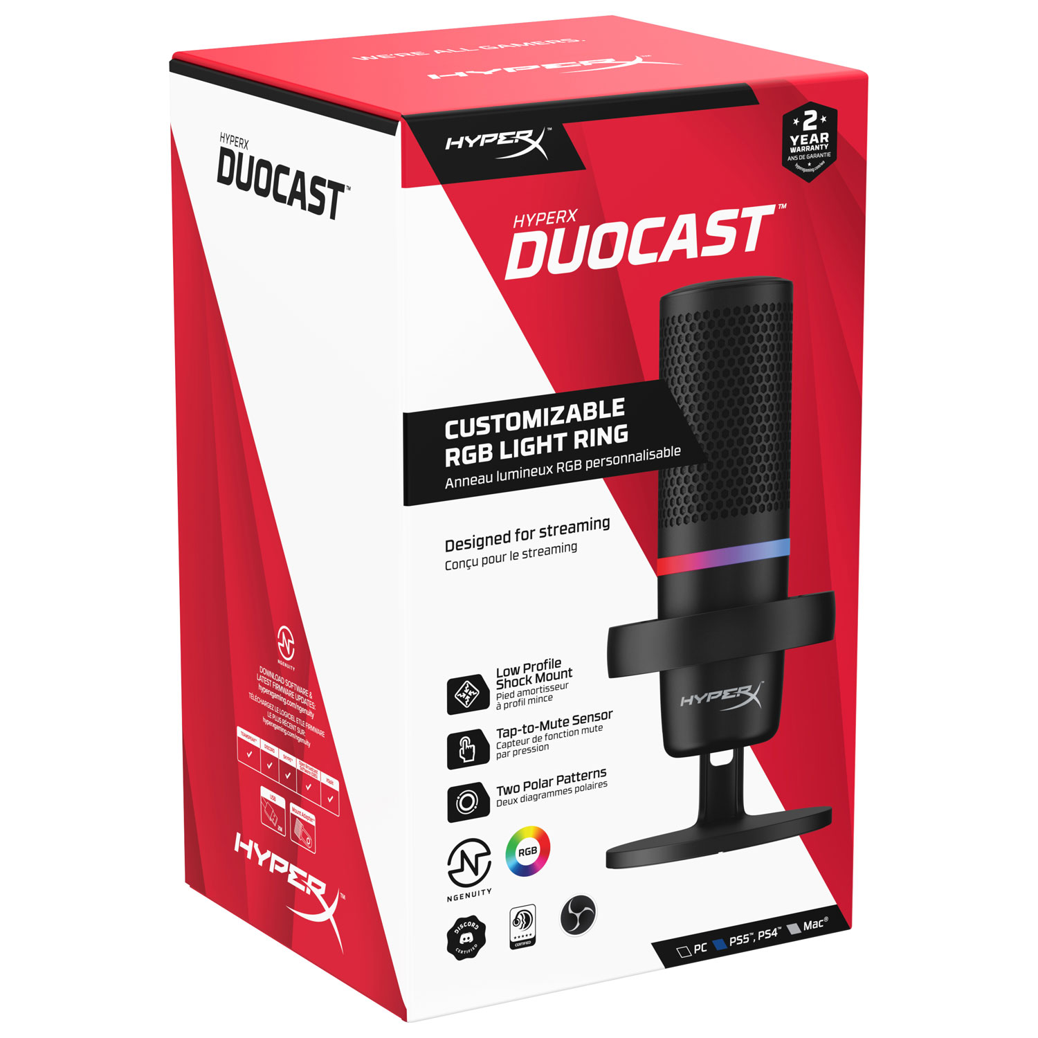 HyperX DuoCast USB Microphone - Black