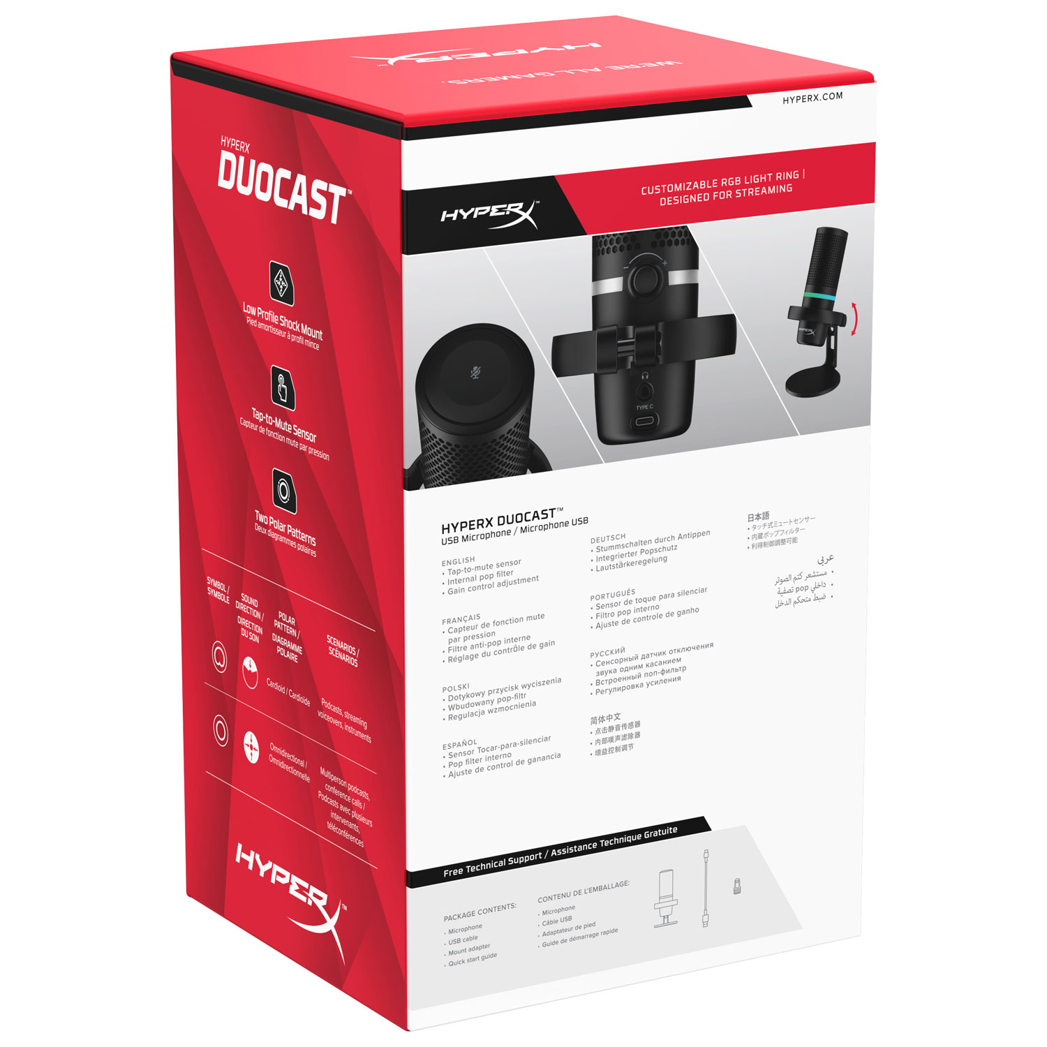 HyperX DuoCast USB Microphone - Black