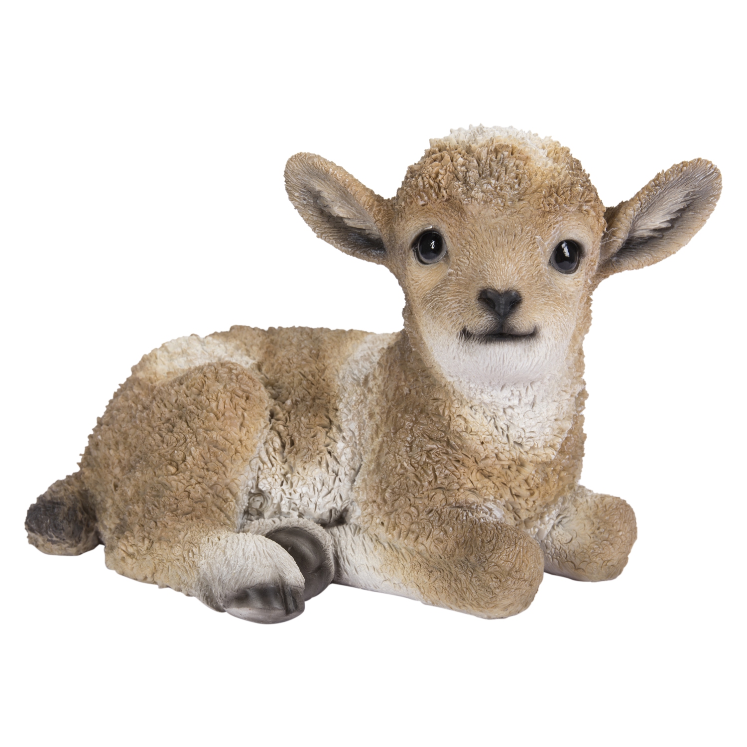 Hi-Line Gift Ltd Small Brown & White Baby Lamb Lying Down
