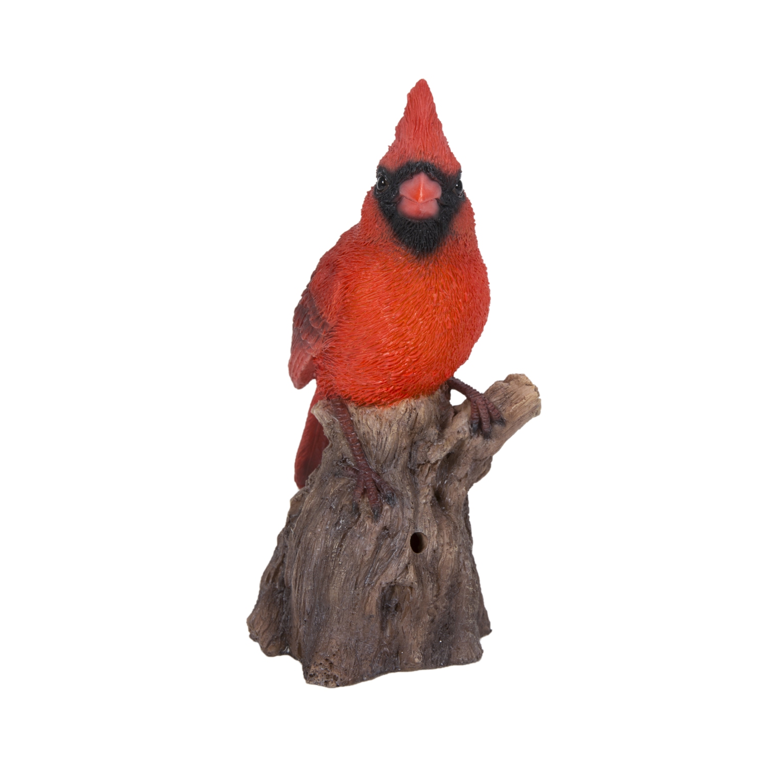 Hi-Line Gift Ltd Motion Activated Singing Cardinal Standing On Stump