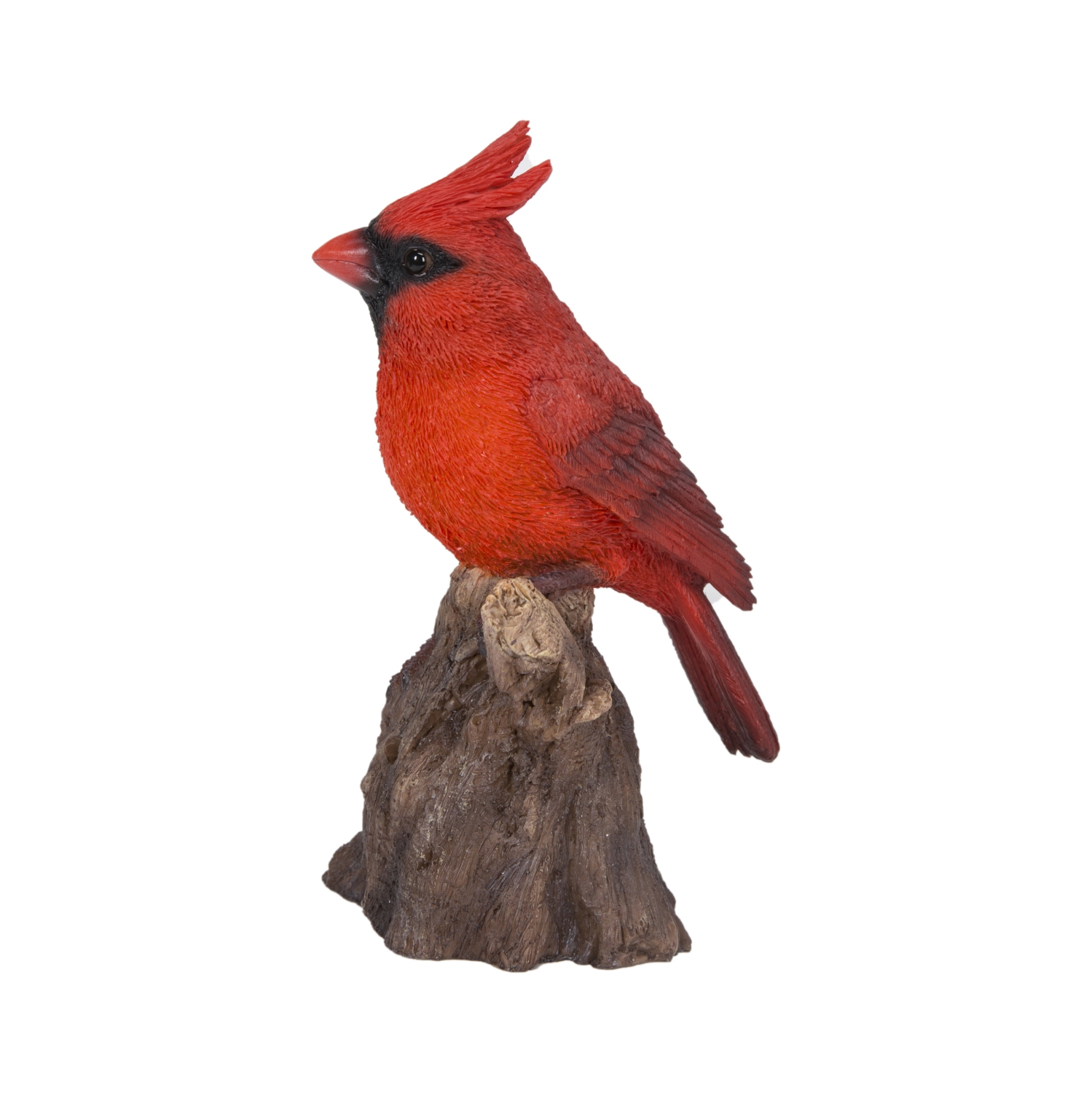 Hi-Line Gift Ltd Motion Activated Singing Cardinal Standing On Stump