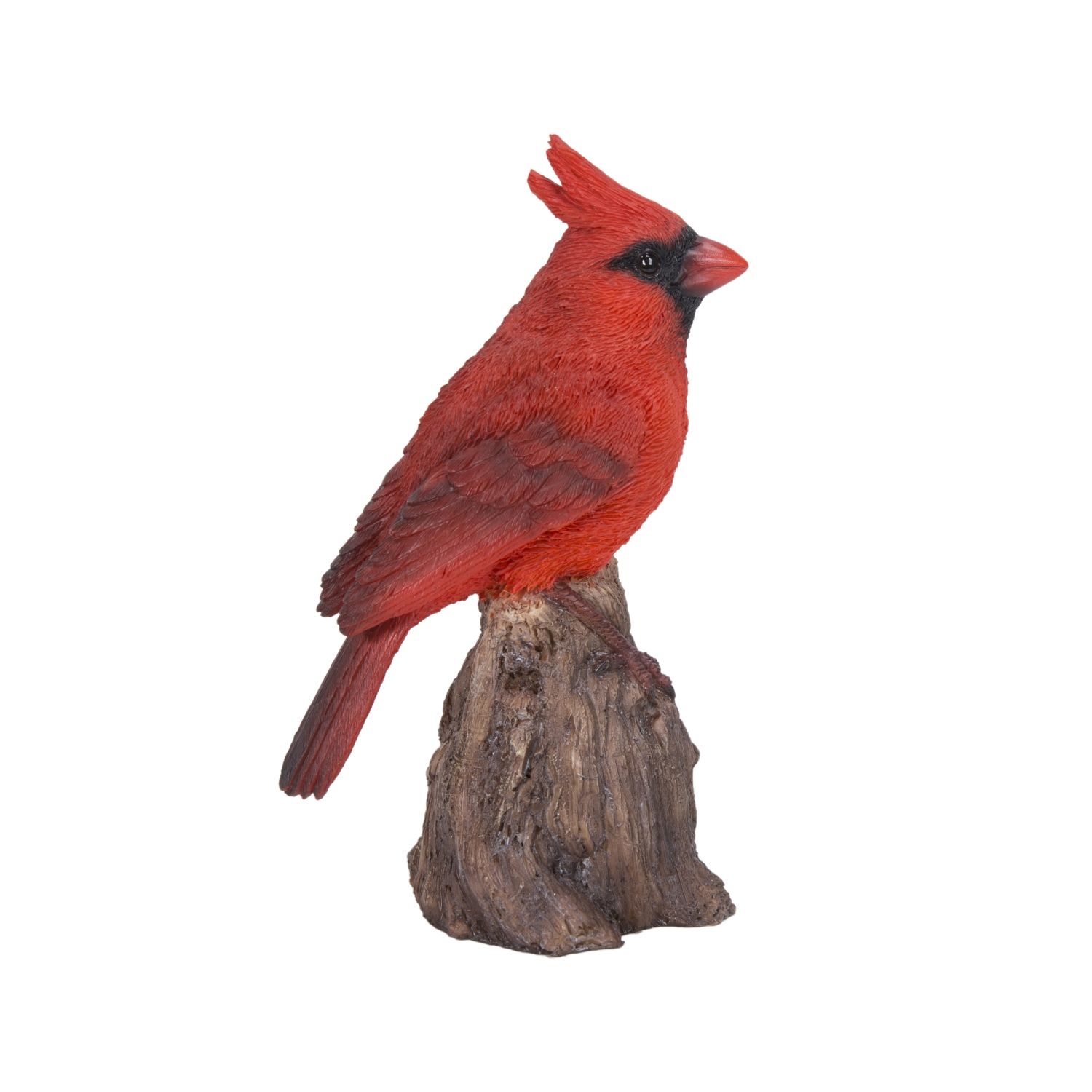 Hi-Line Gift Ltd Motion Activated Singing Cardinal Standing On Stump